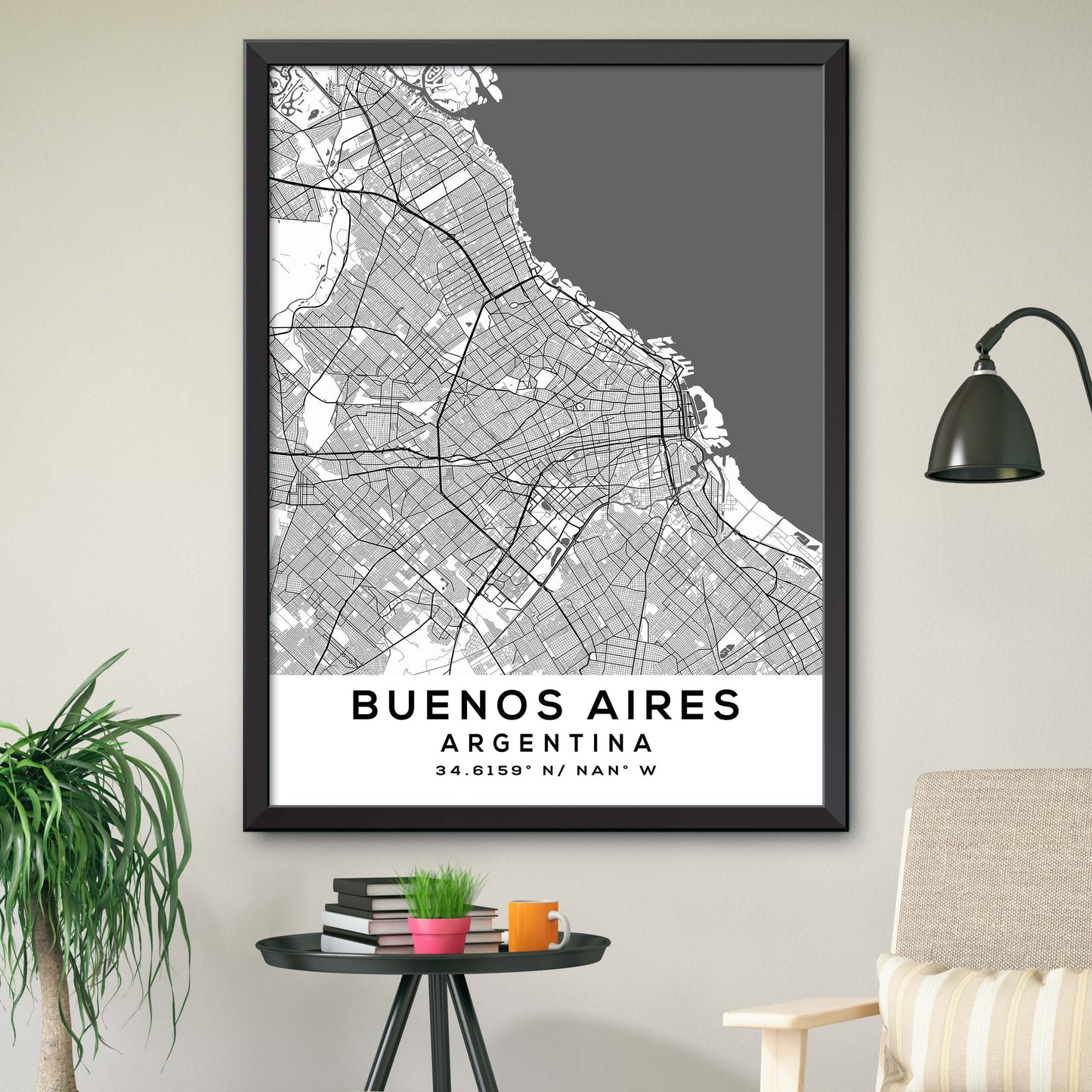 Buenos Aires, Argentina Map Print