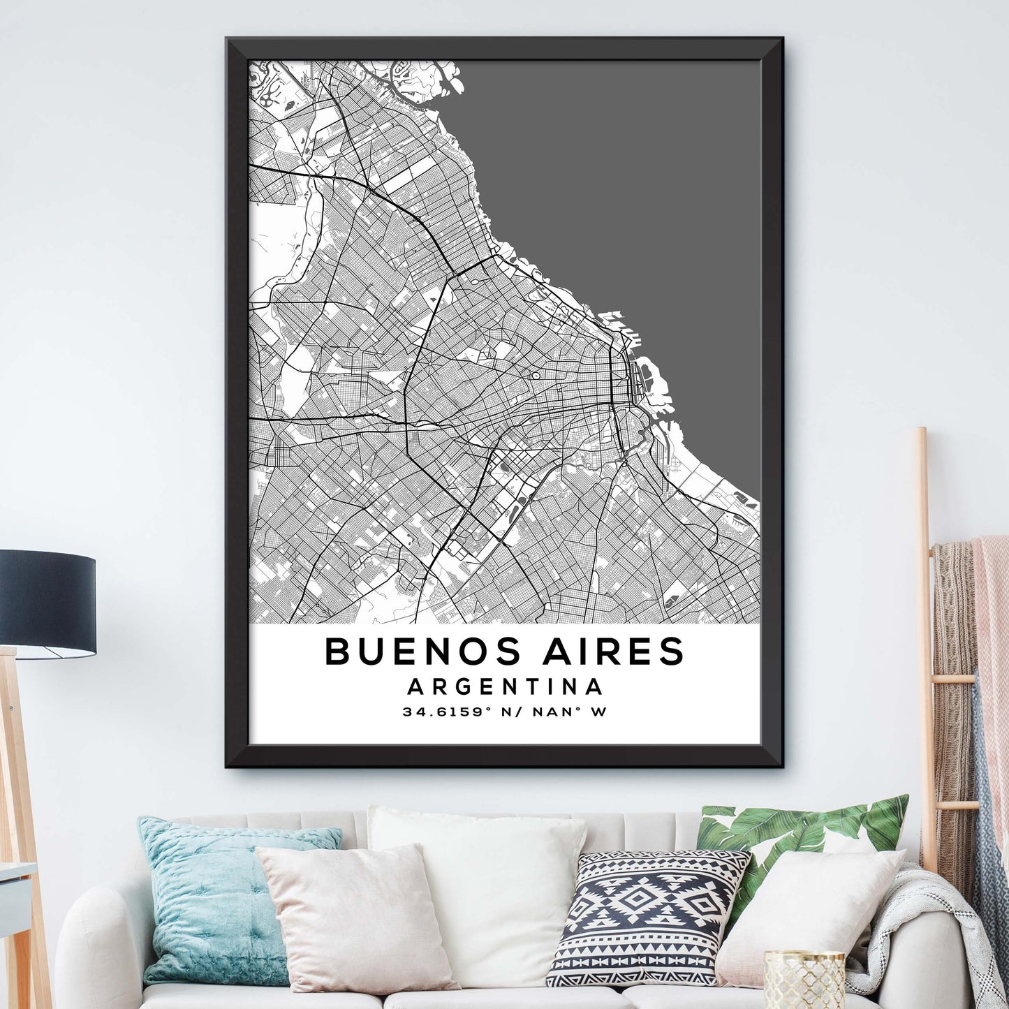 Buenos Aires, Argentina Map Print