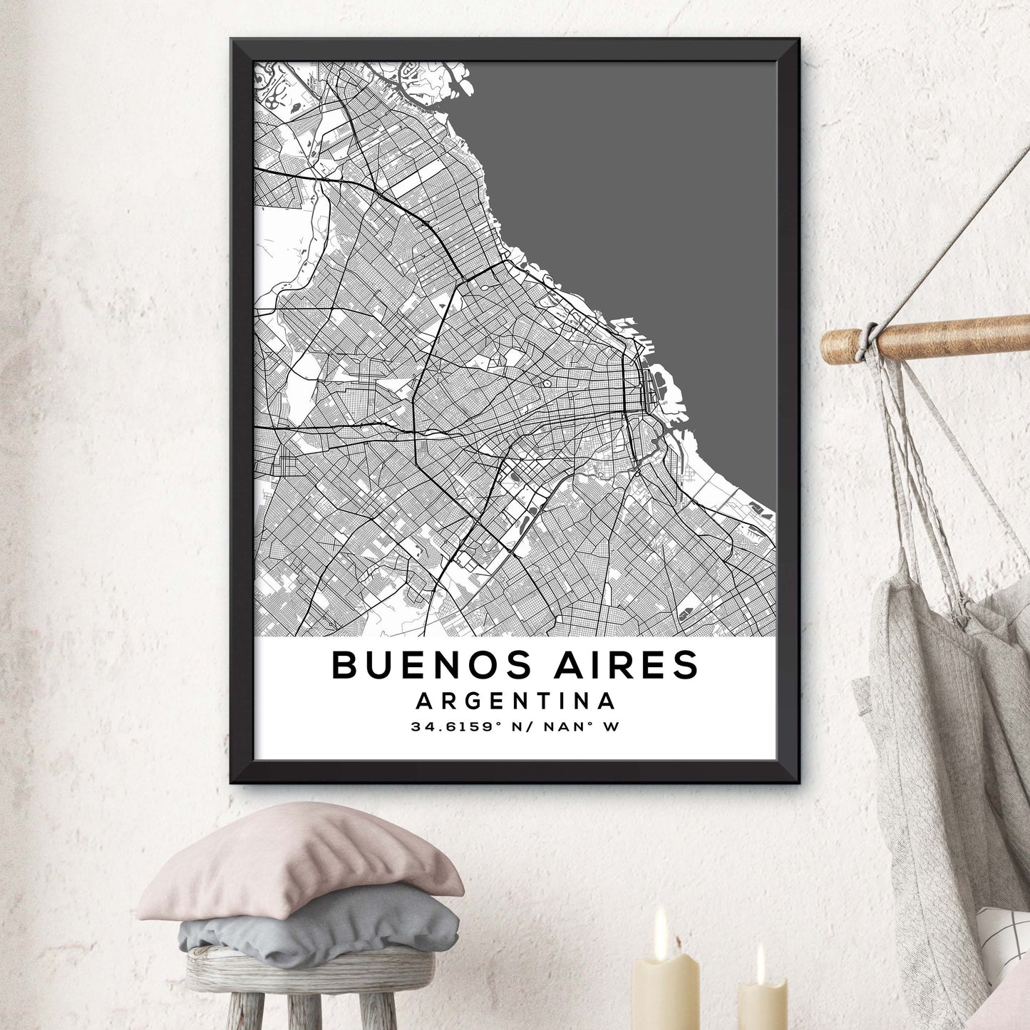 Buenos Aires, Argentina Map Print