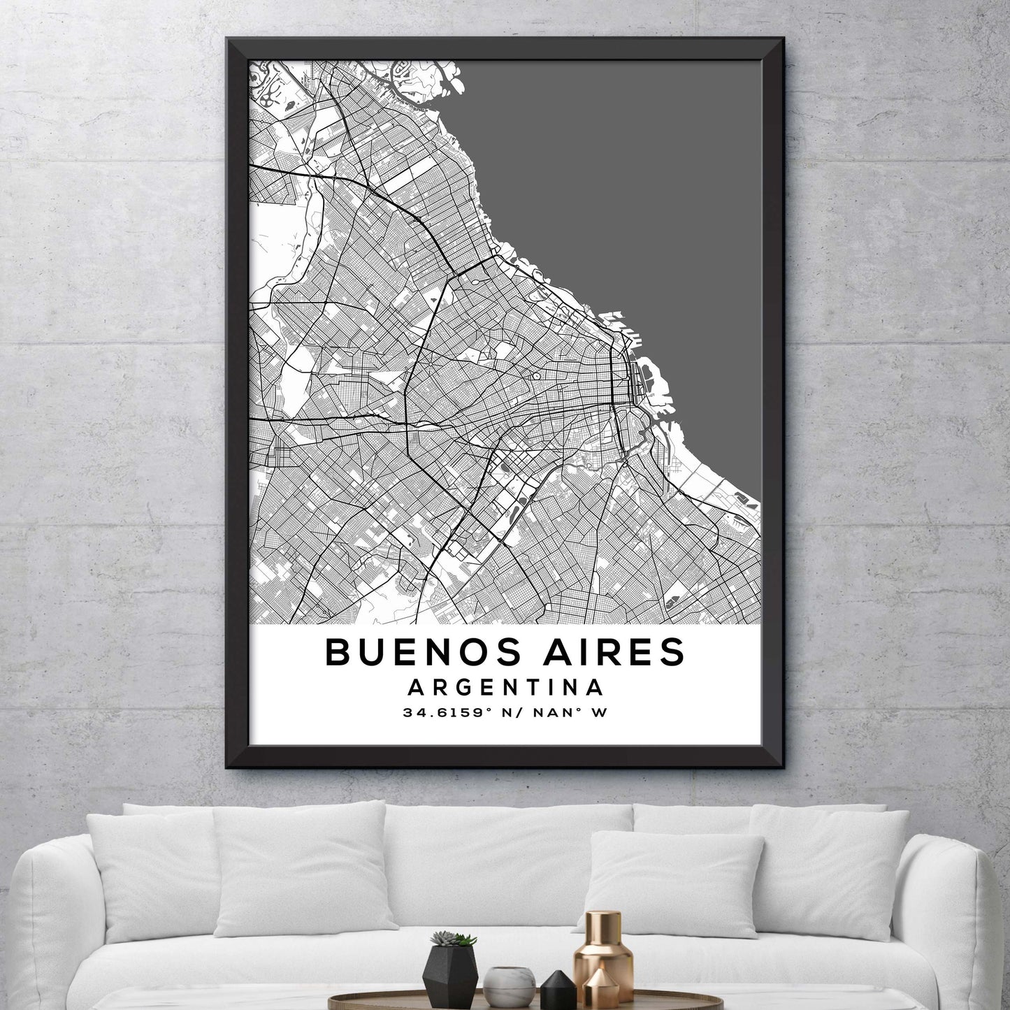 Buenos Aires, Argentina Map Print