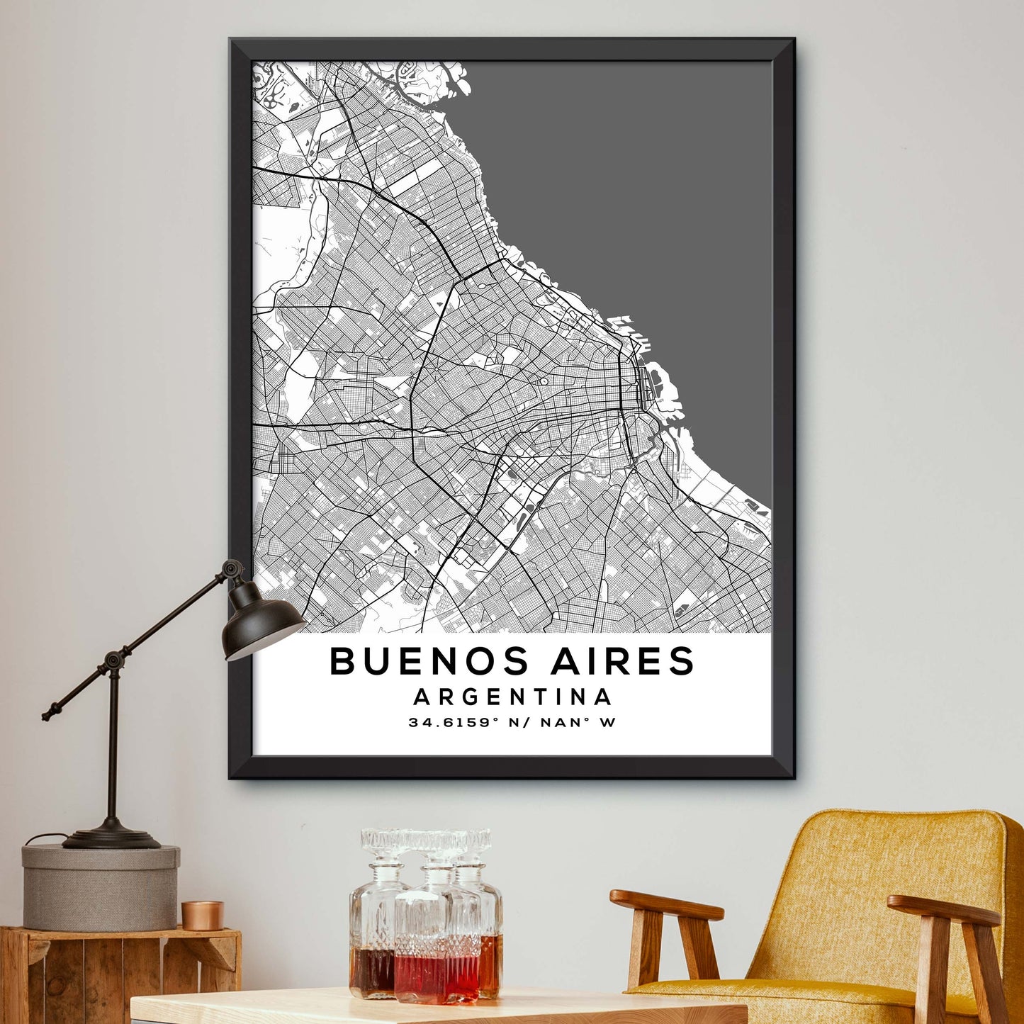 Buenos Aires, Argentina Map Print