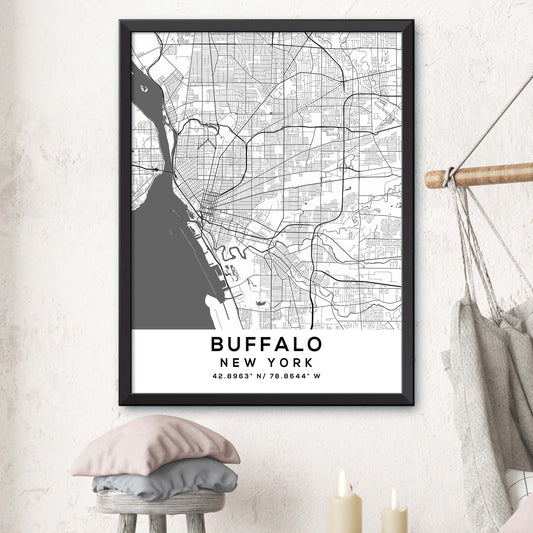 Buffalo, New York Map Print