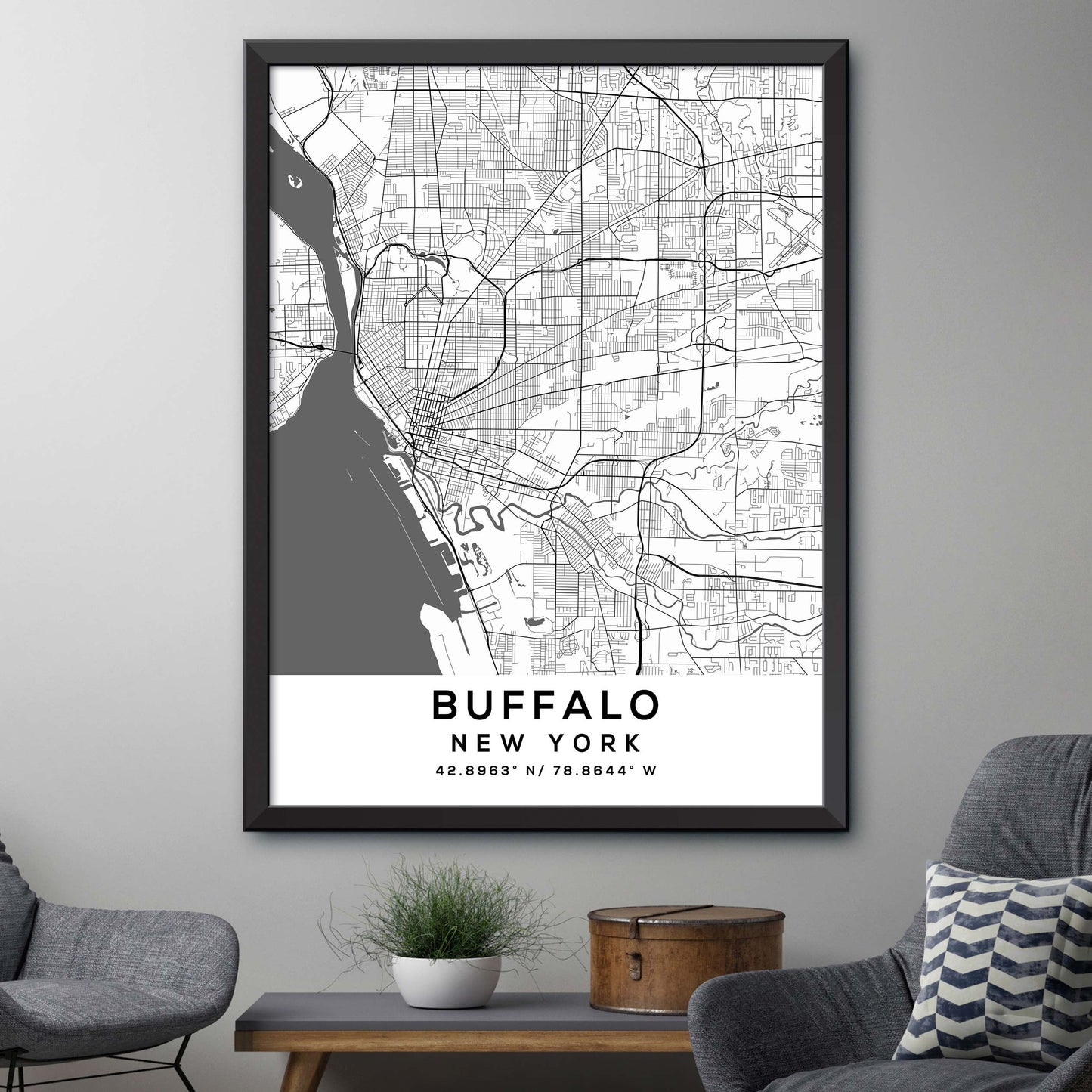 Buffalo, New York Map Print