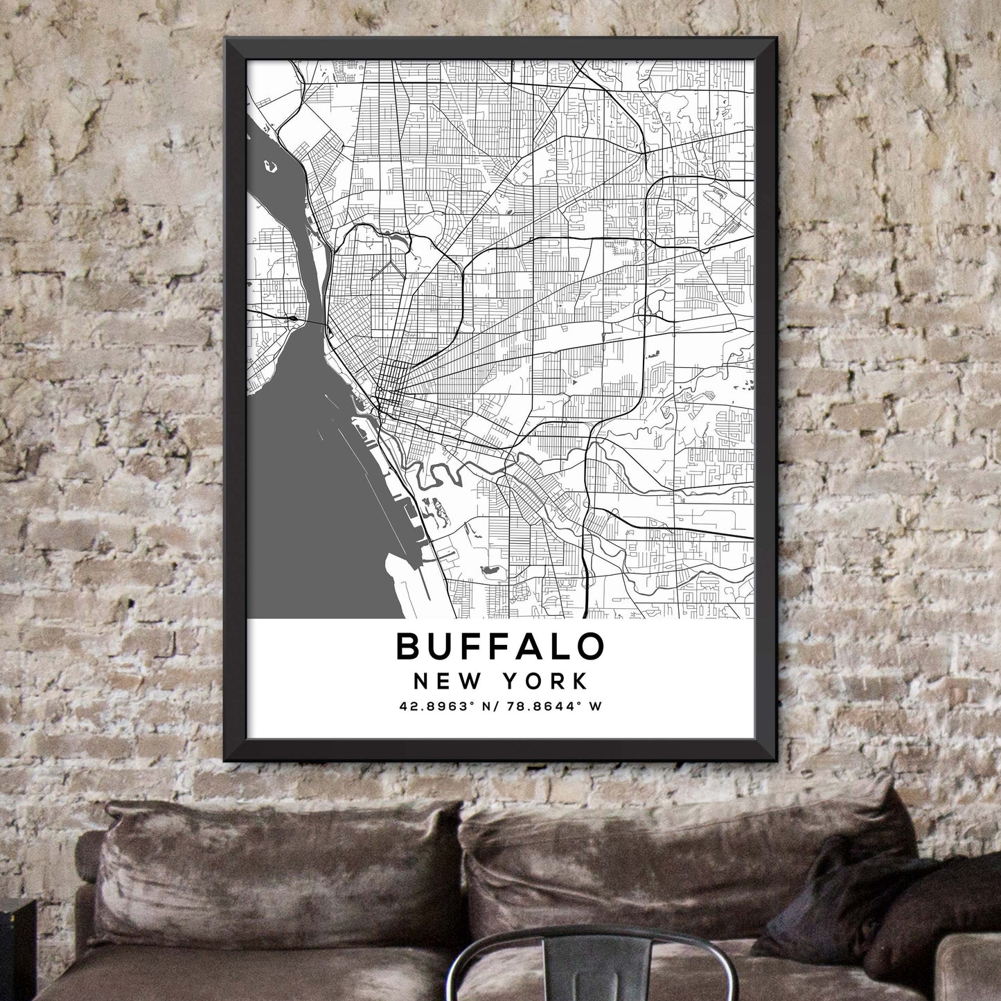 Buffalo, New York Map Print