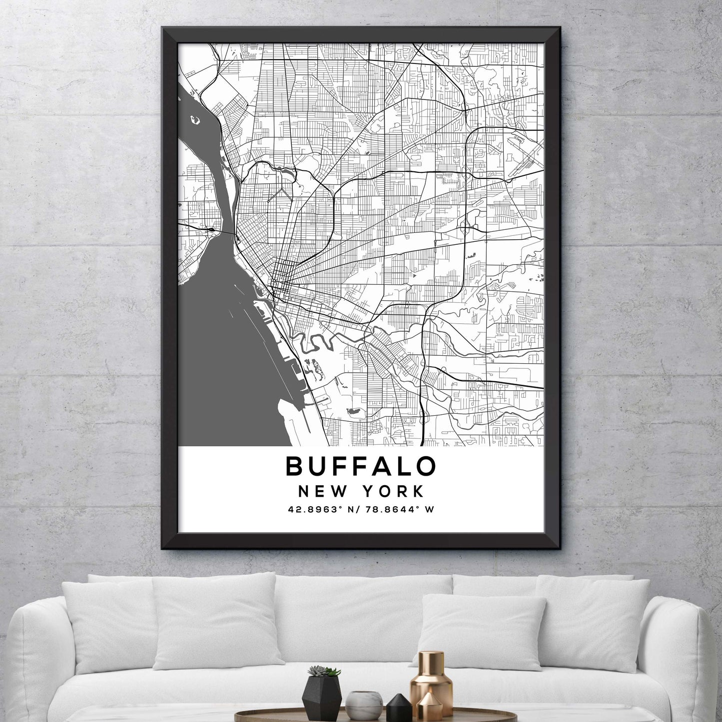 Buffalo, New York Map Print