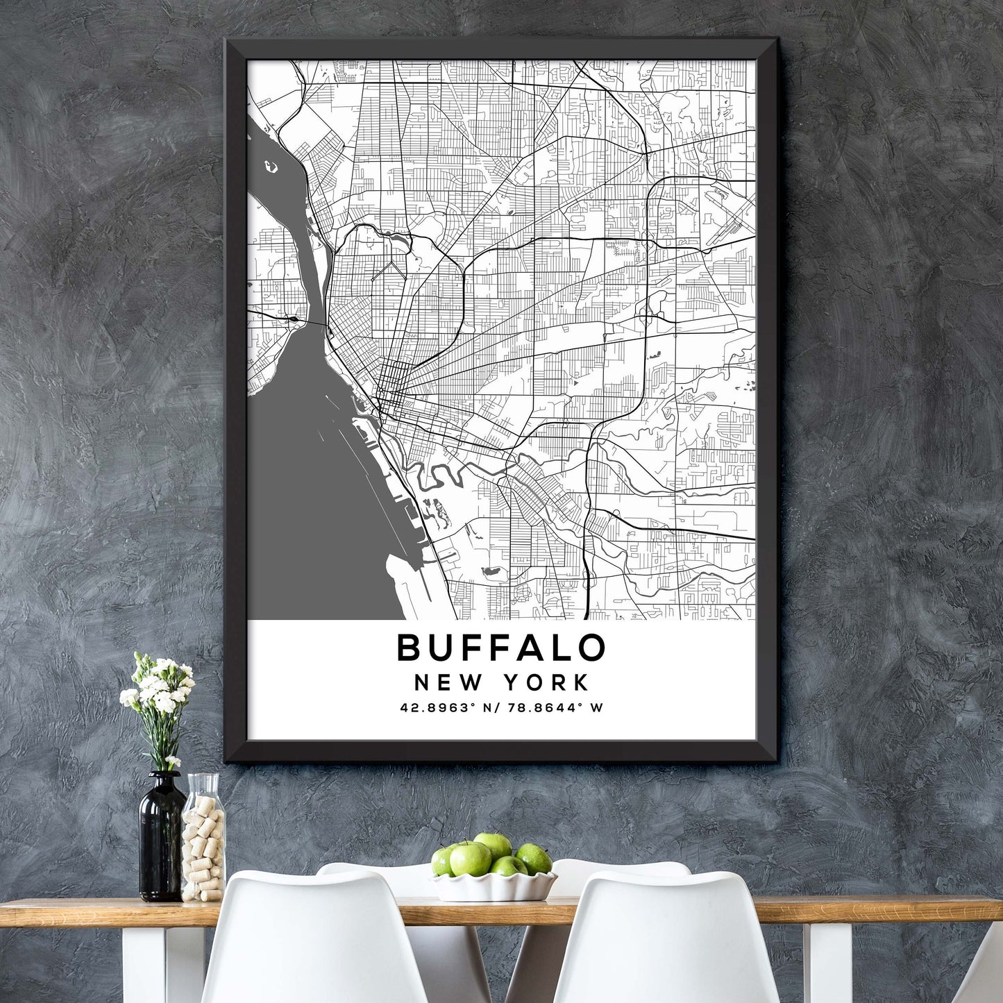 Buffalo, New York Map Print