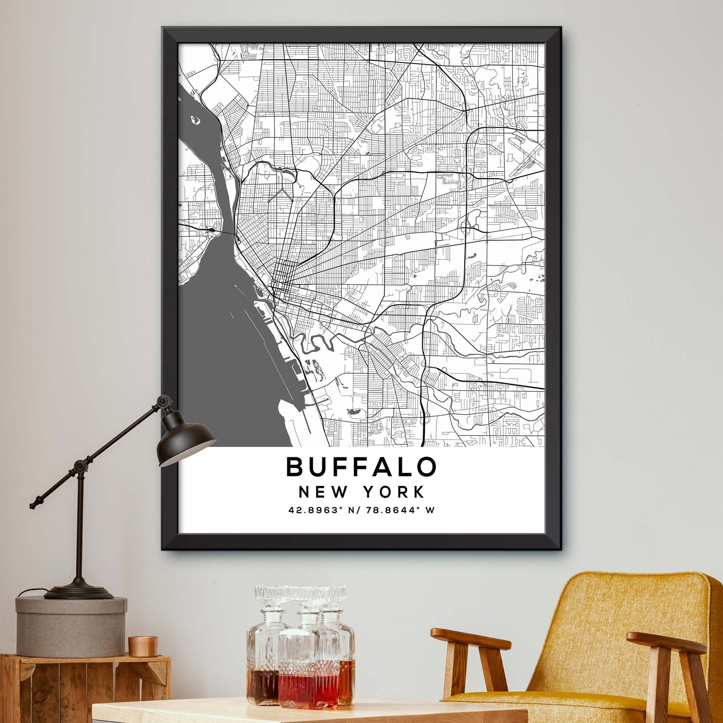 Buffalo, New York Map Print