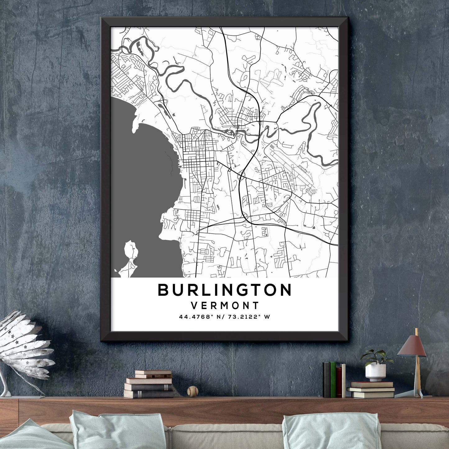 Burlington, Vermont Map Print