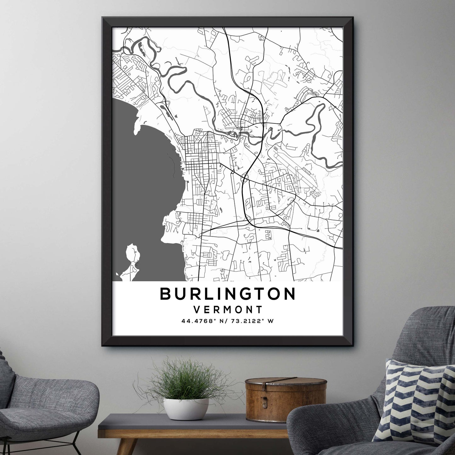 Burlington, Vermont Map Print