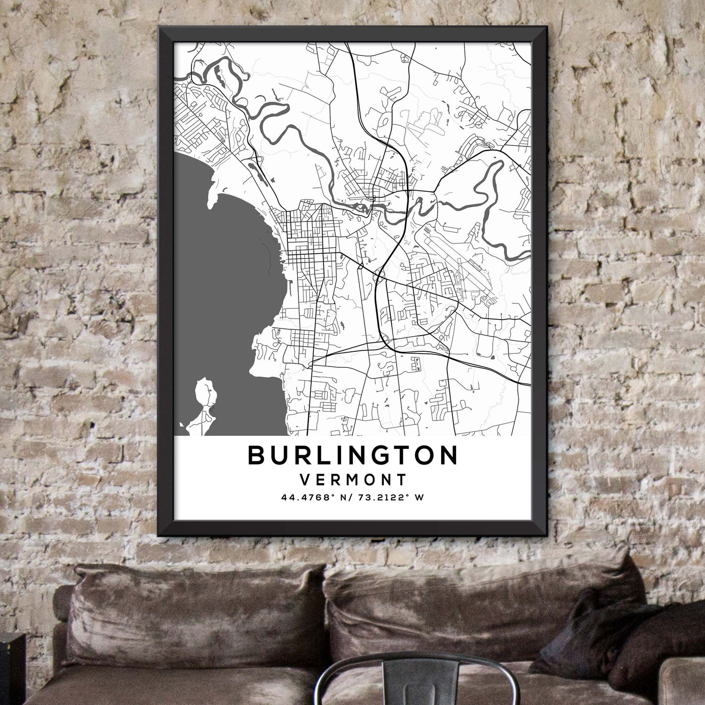 Burlington, Vermont Map Print