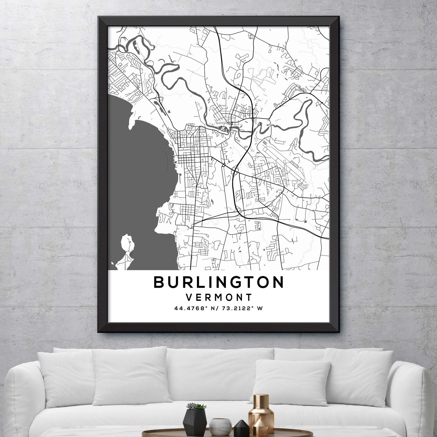 Burlington, Vermont Map Print