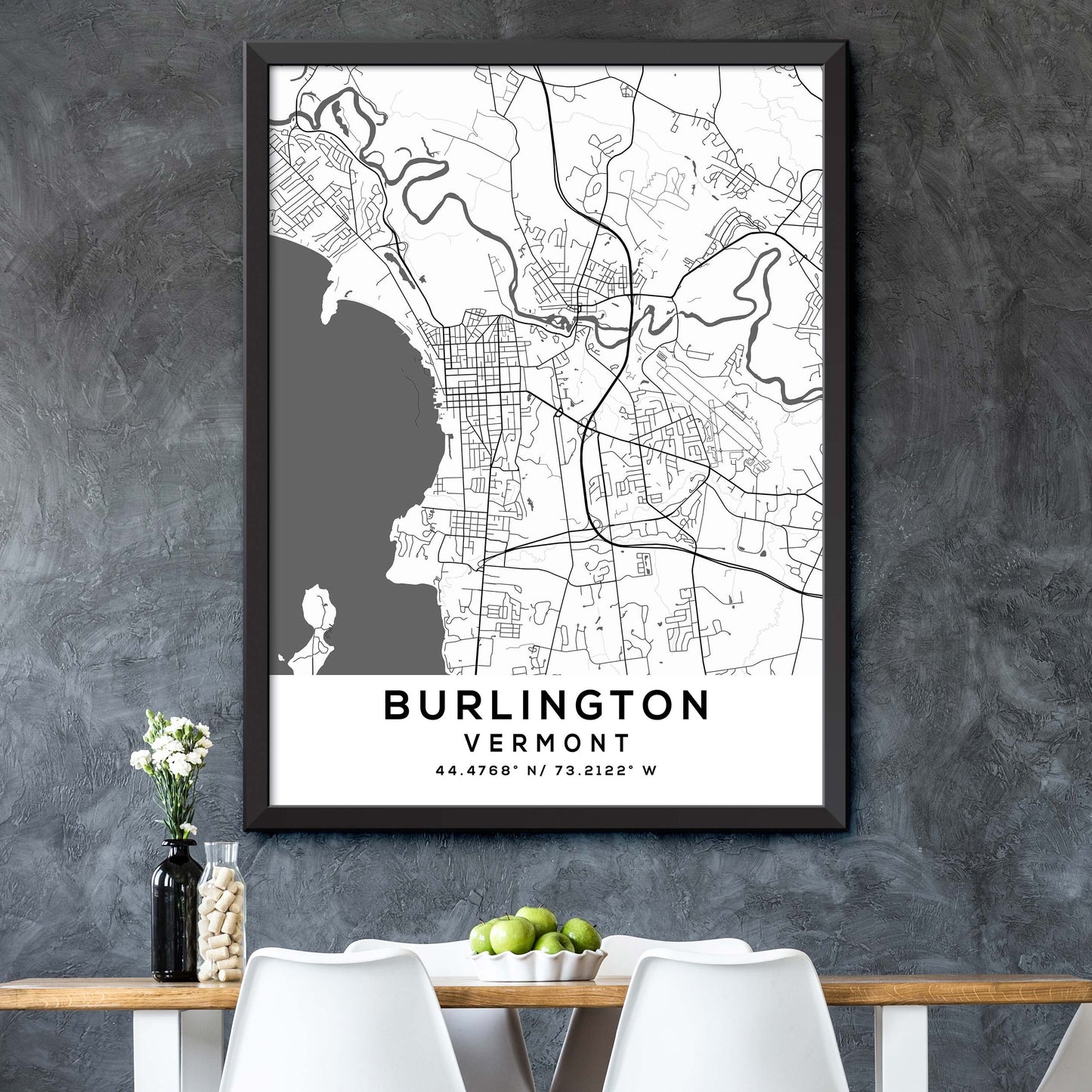 Burlington, Vermont Map Print