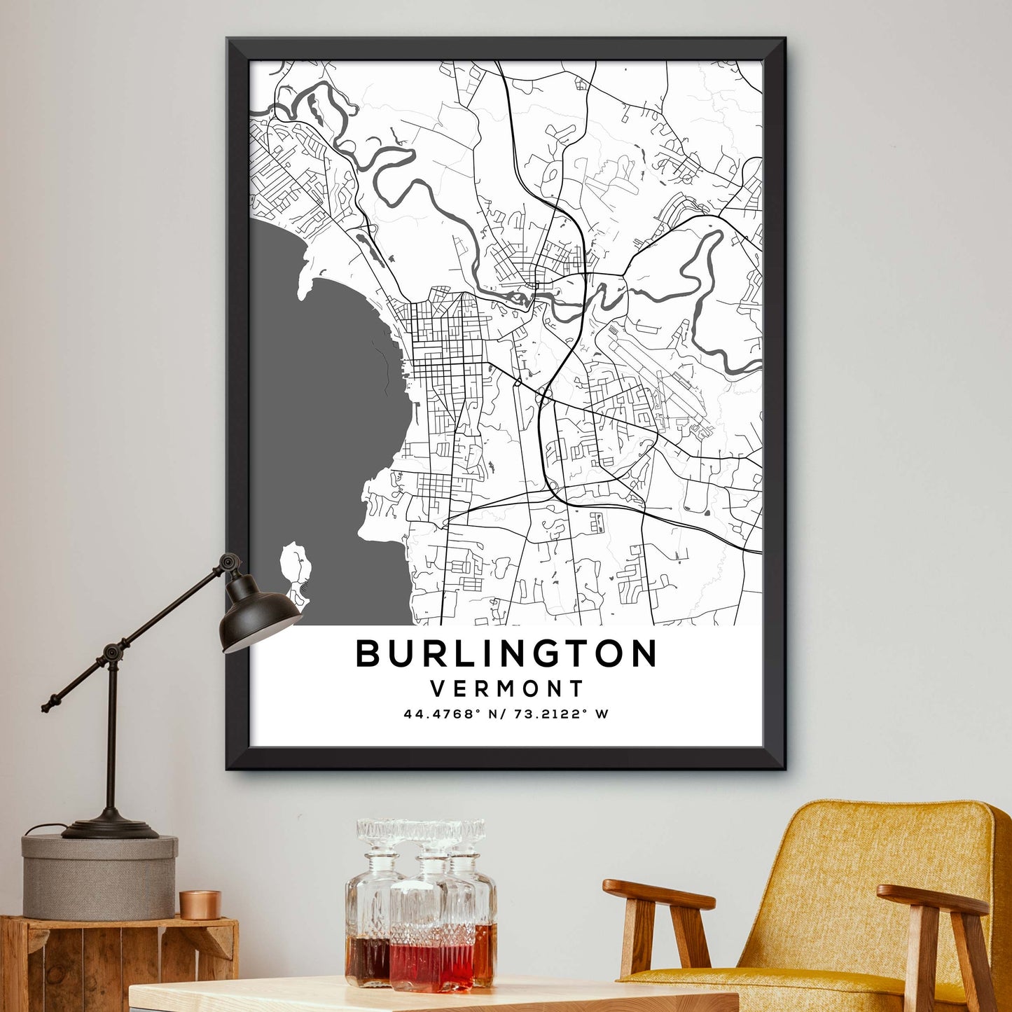 Burlington, Vermont Map Print