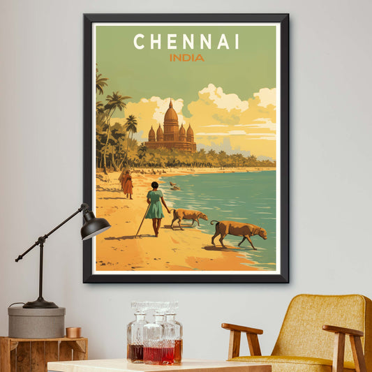 Chennai Chronicles: A Kaleidoscope of South Indian Splendor | Travel Poster Print