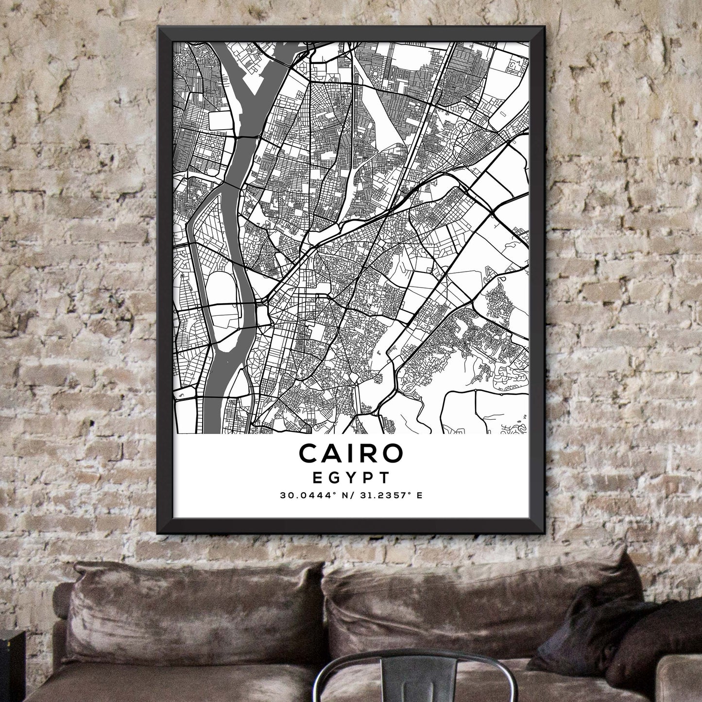 Cairo,Egypt Map Print