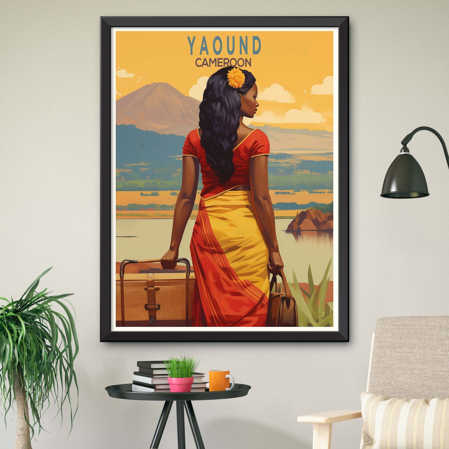 Yaound City, Cameroon Travel Print