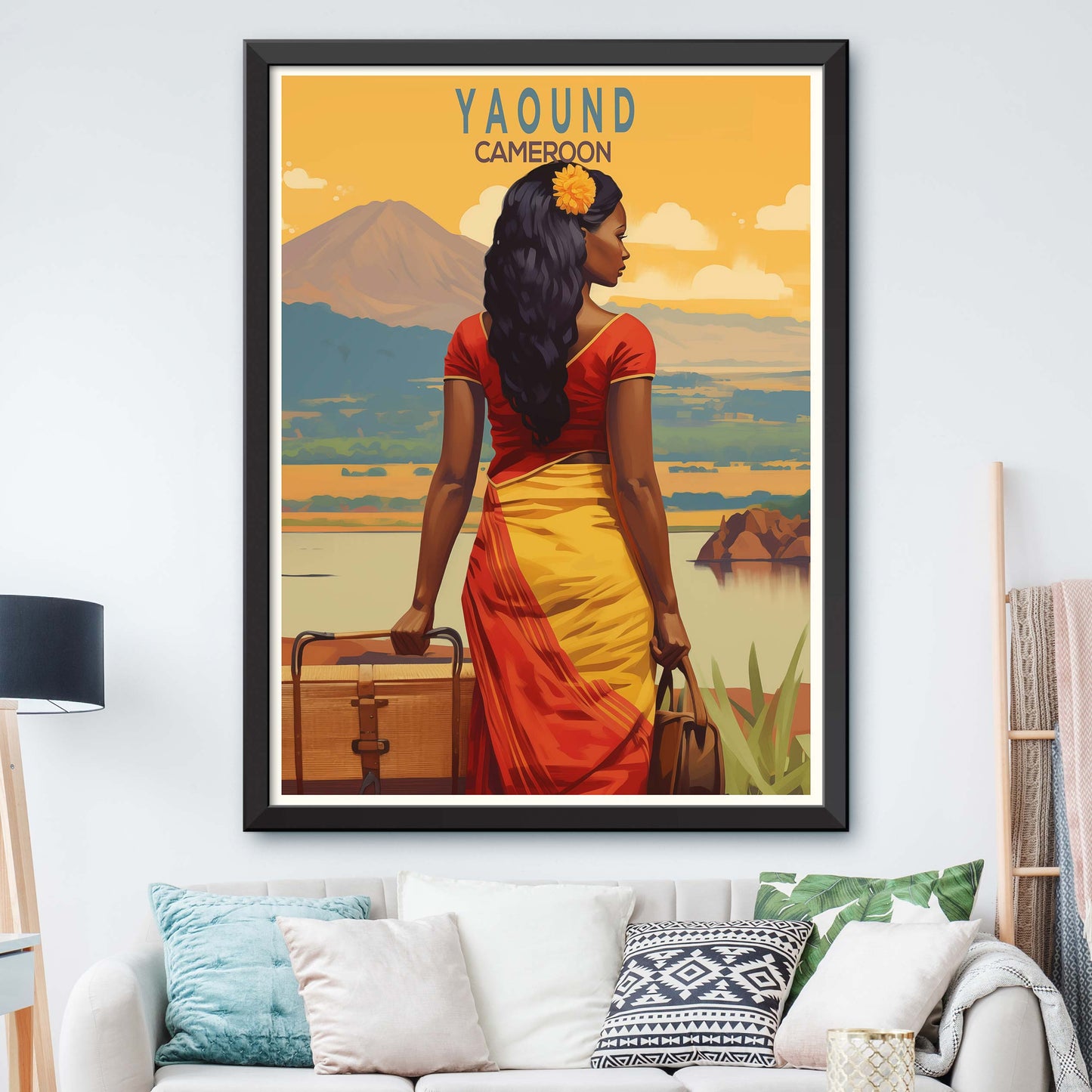 Yaound City, Cameroon Travel Print