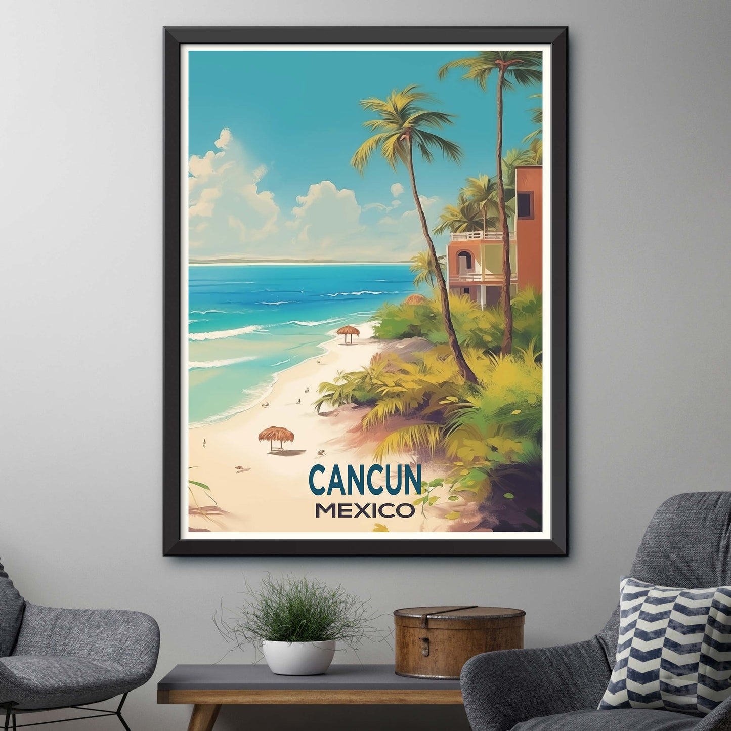 Cancun Travel Poster Print