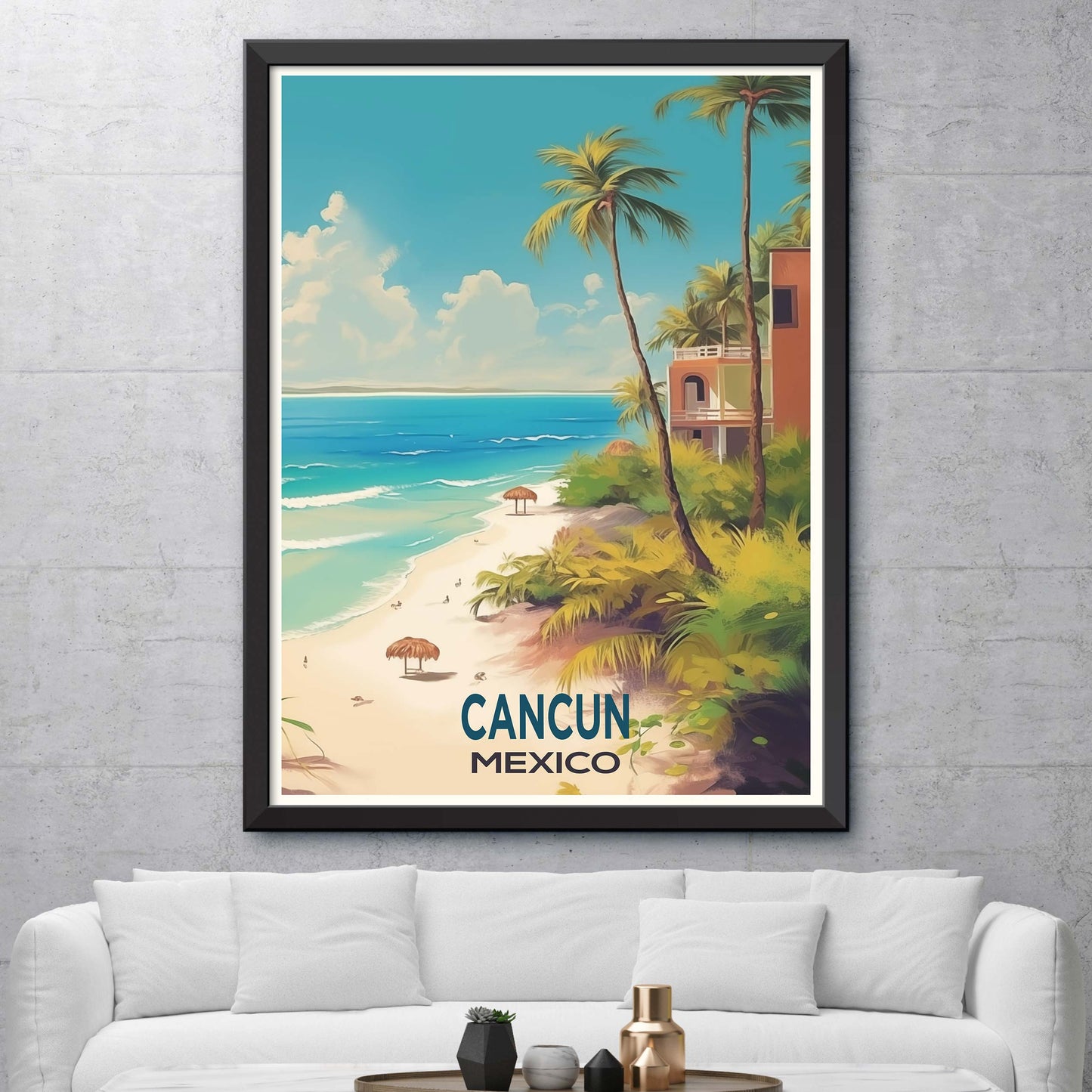 Cancun Travel Poster Print