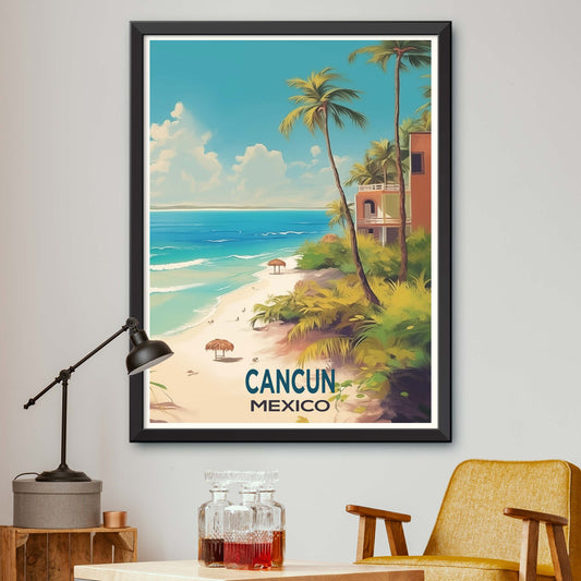 Cancun Travel Poster Print