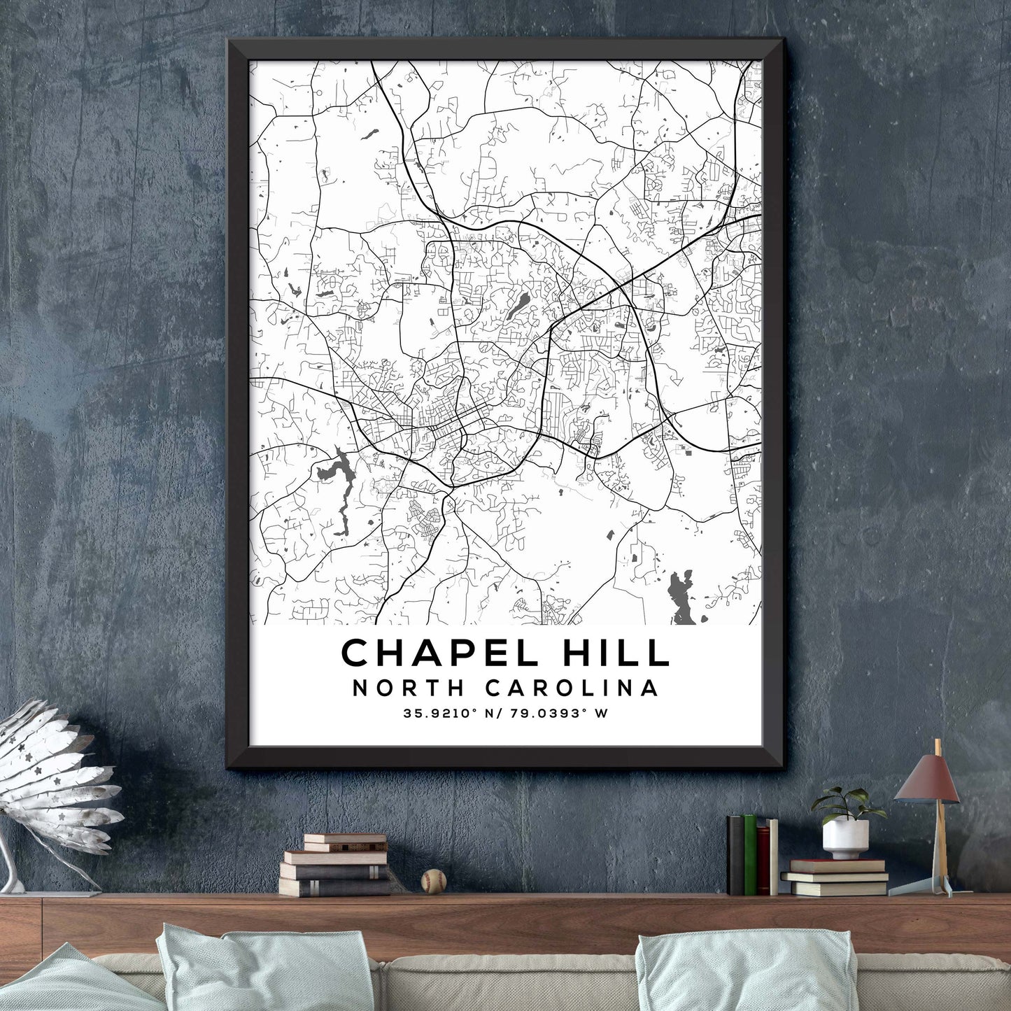 Chapel-Hill,North-Carolina Map Print