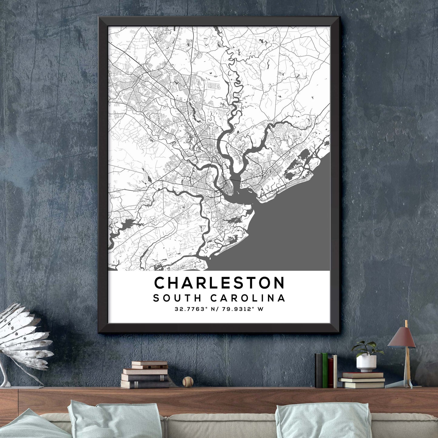 Charleston, South-Carolina Map Print