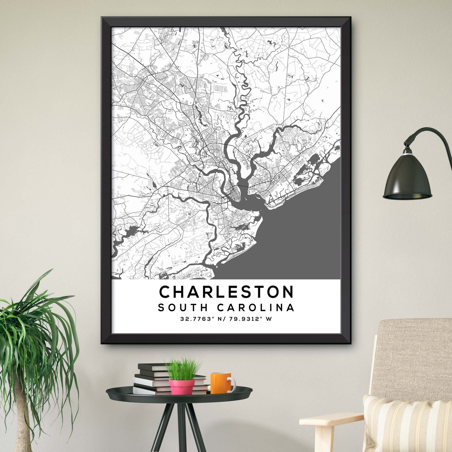 Charleston, South-Carolina Map Print