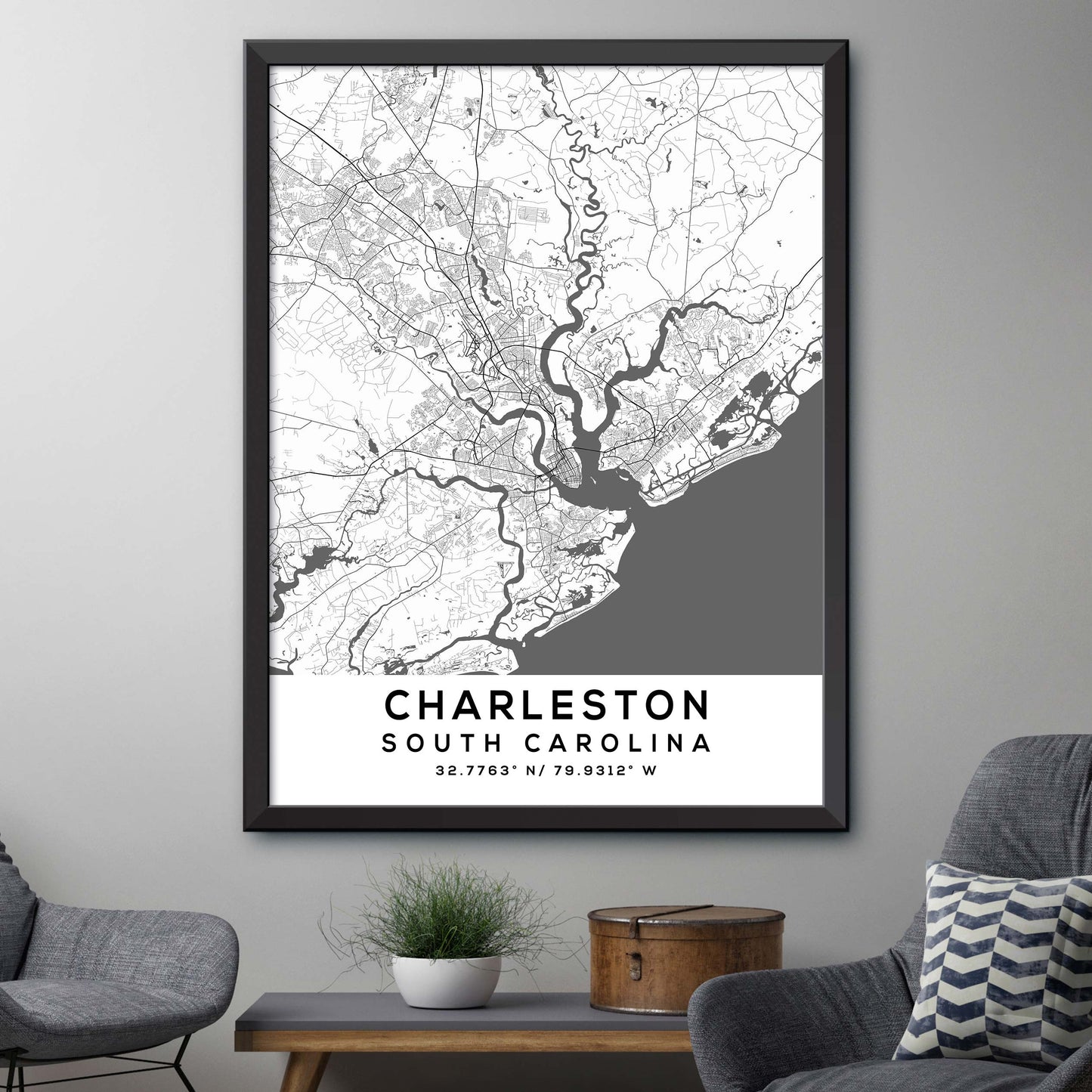 Charleston, South-Carolina Map Print