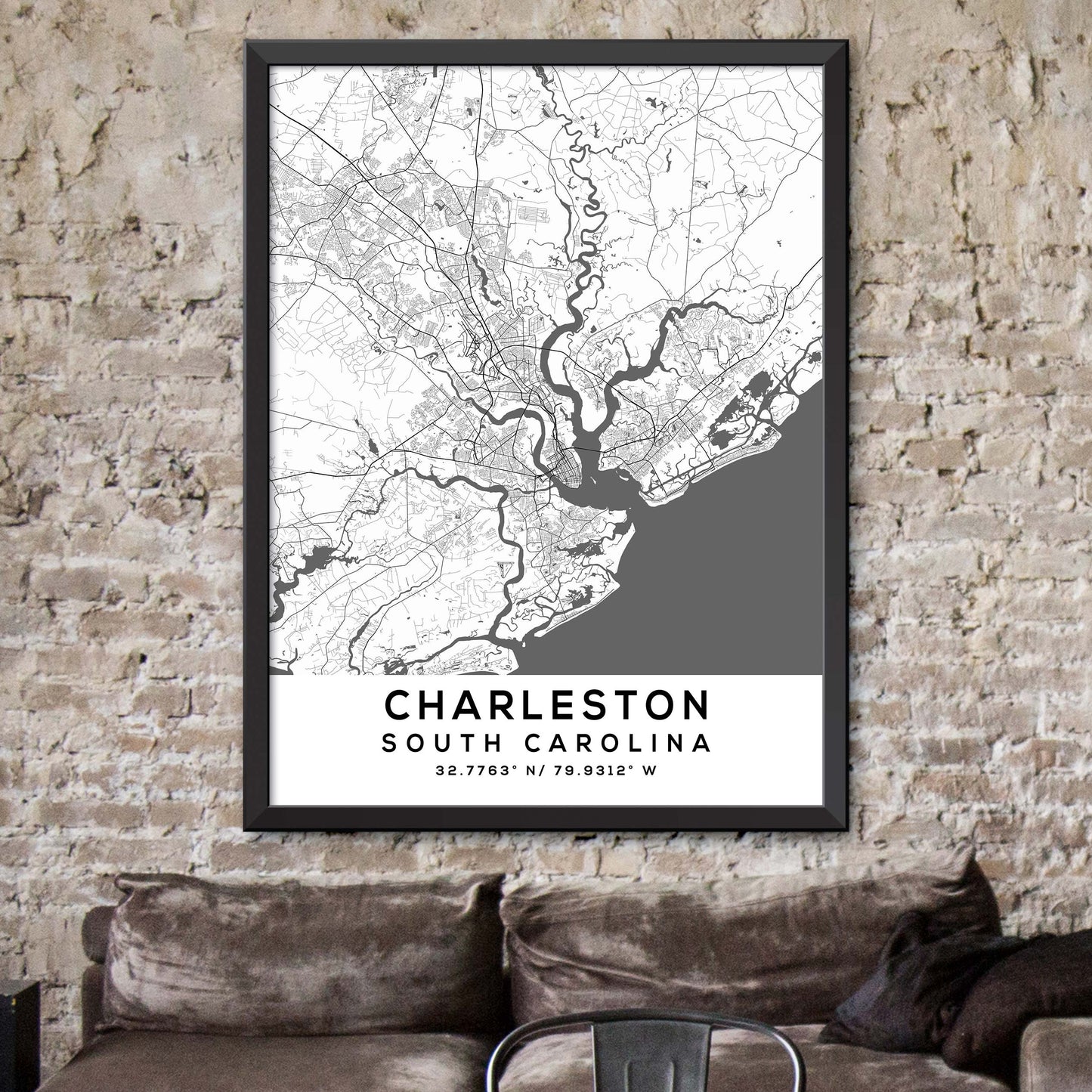 Charleston, South-Carolina Map Print