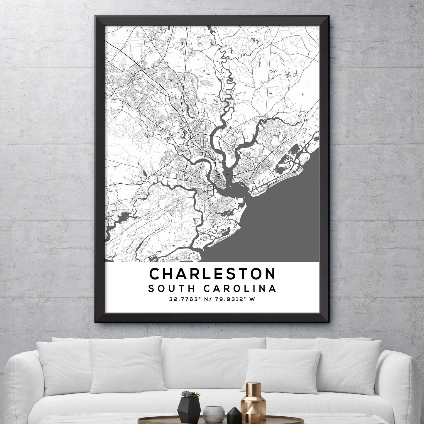 Charleston, South-Carolina Map Print