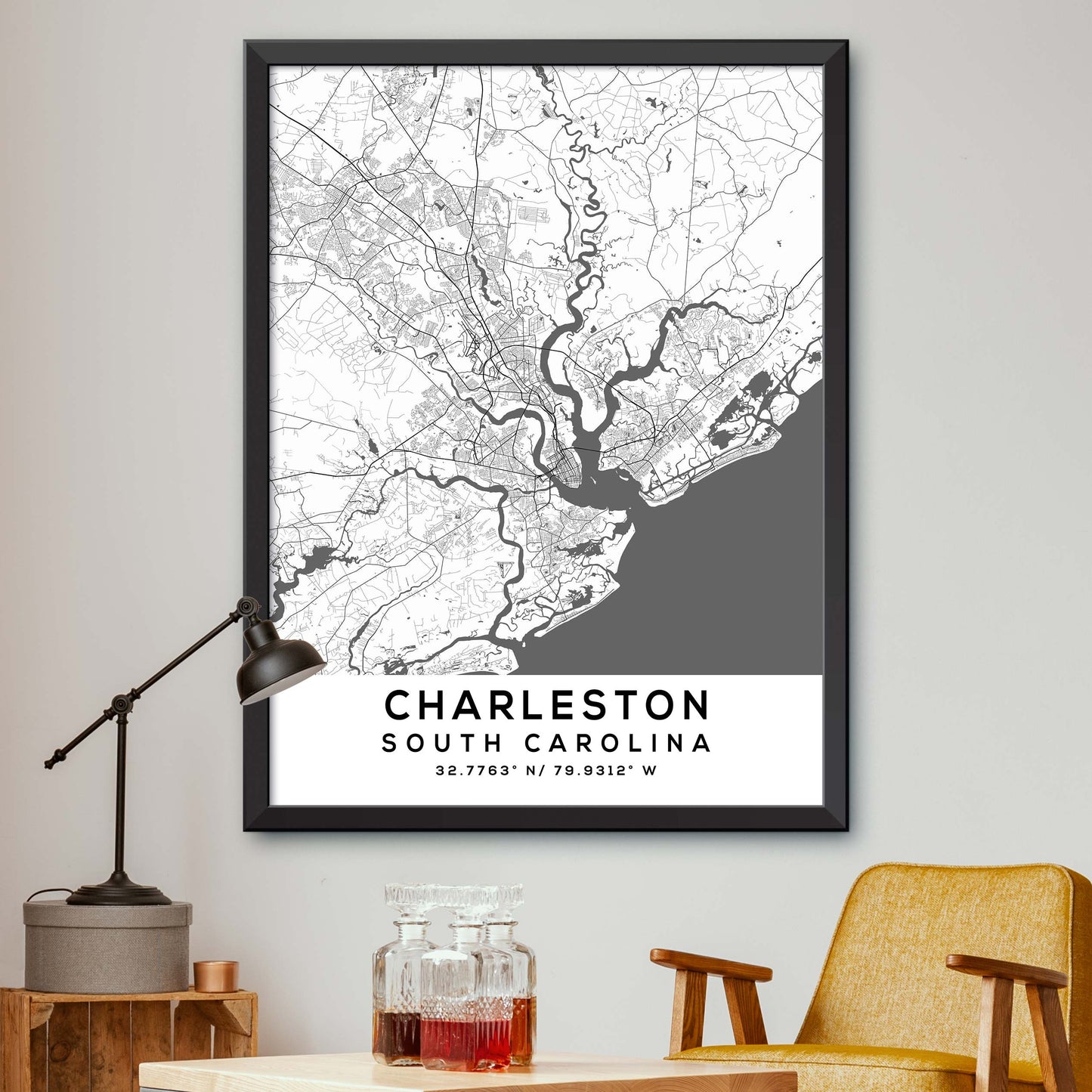 Charleston, South-Carolina Map Print