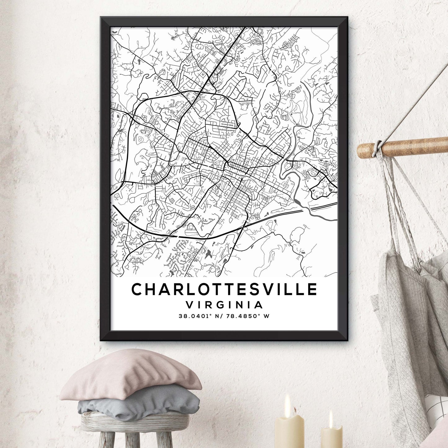 Charlottesville, Virginia Map Print