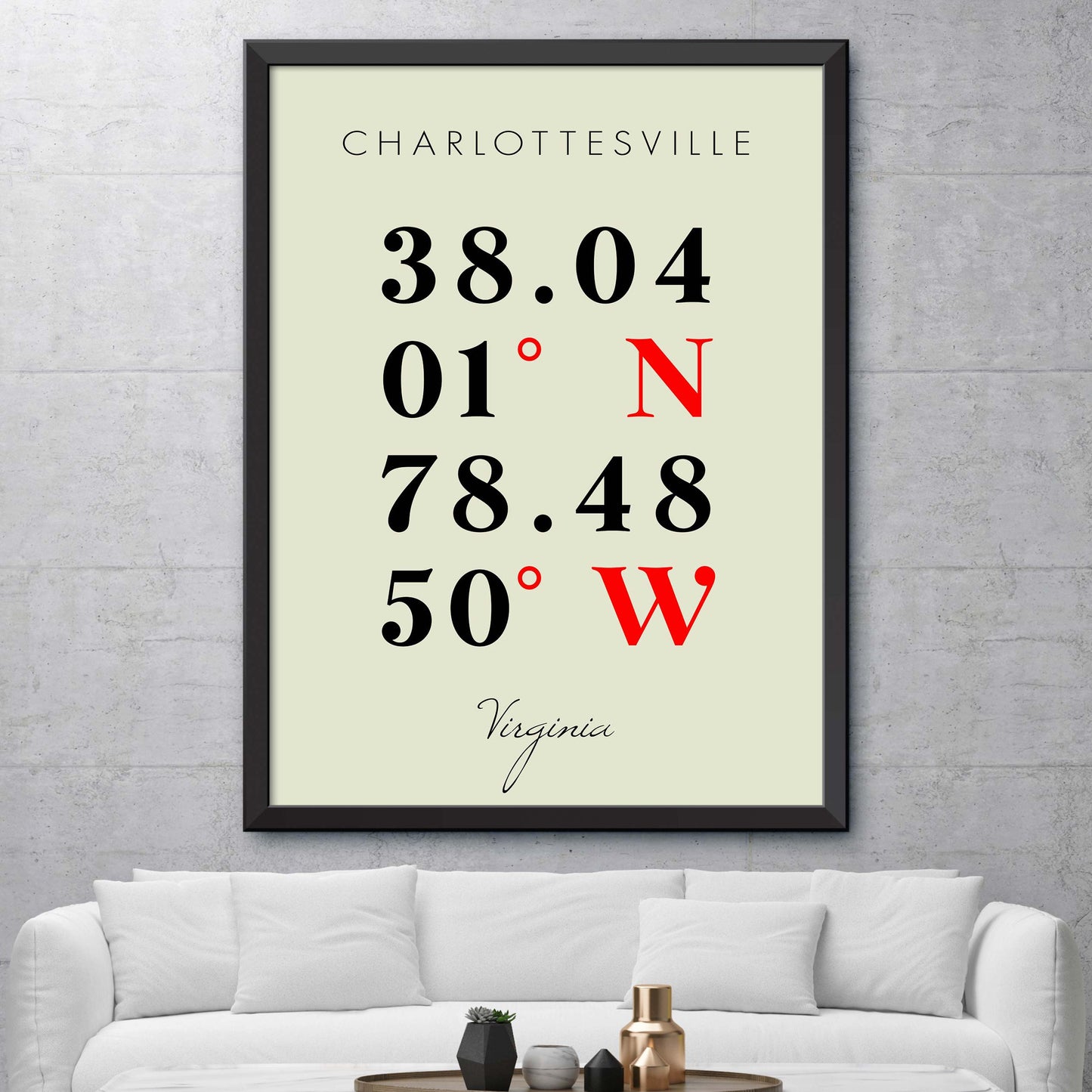 Charlottesville Coordinate Map