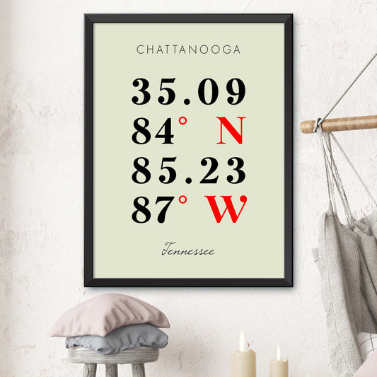 Chattanooga Coordinate Map