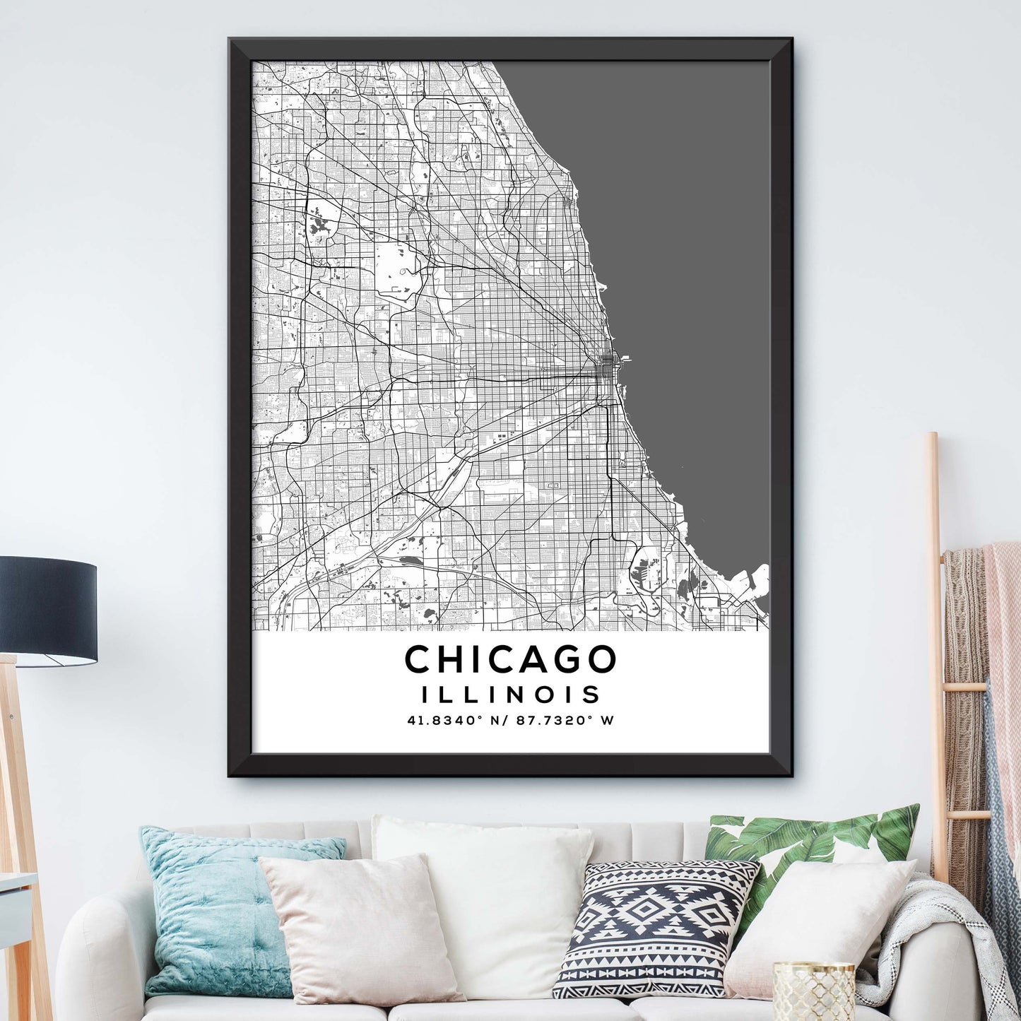 Chicago,Illinois Map Print