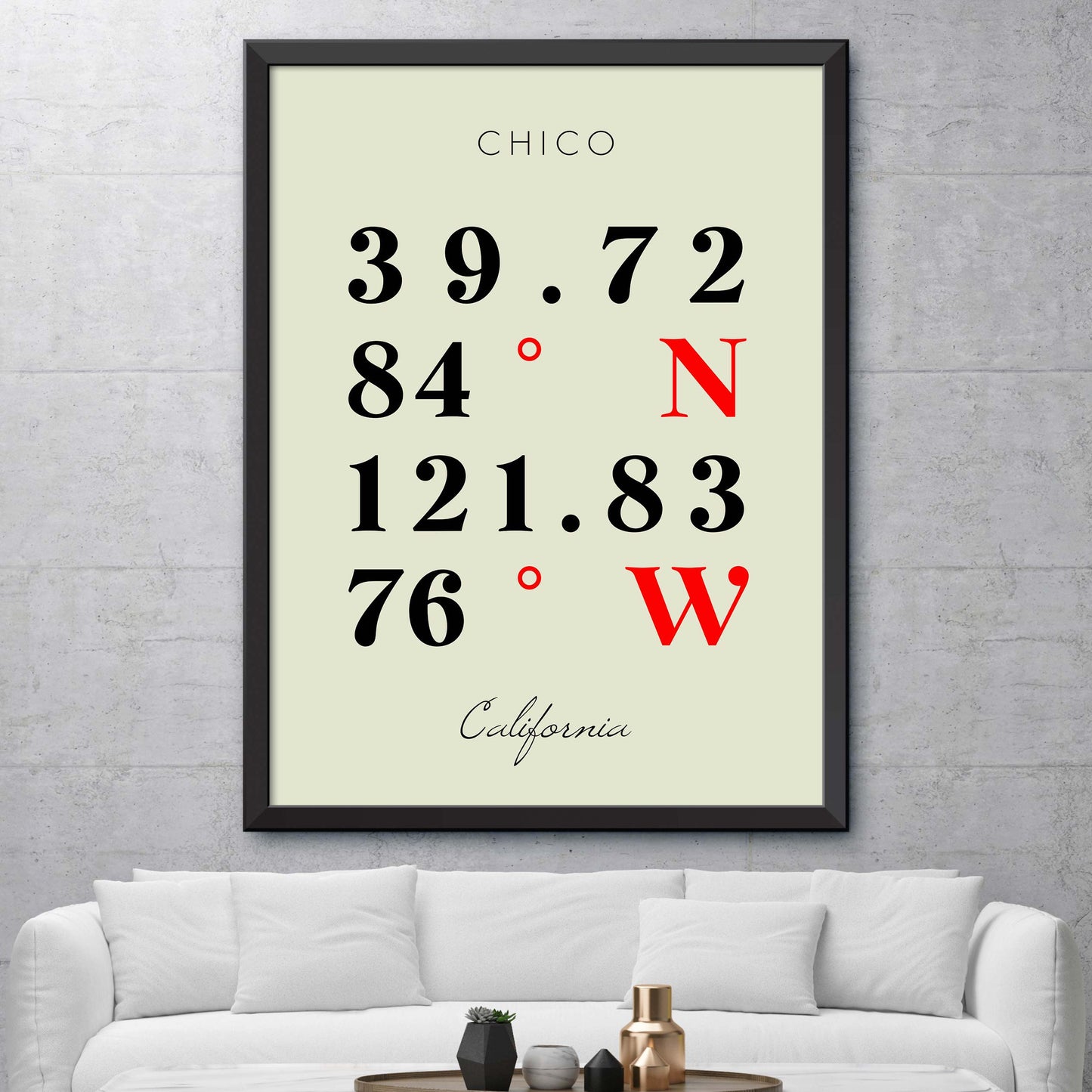 Chico Coordinate Map
