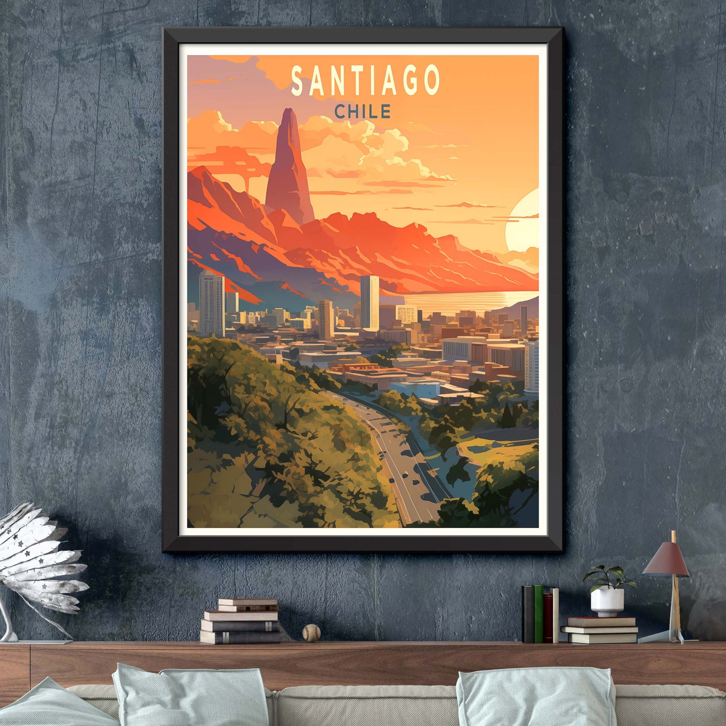 Santiago Travel Print