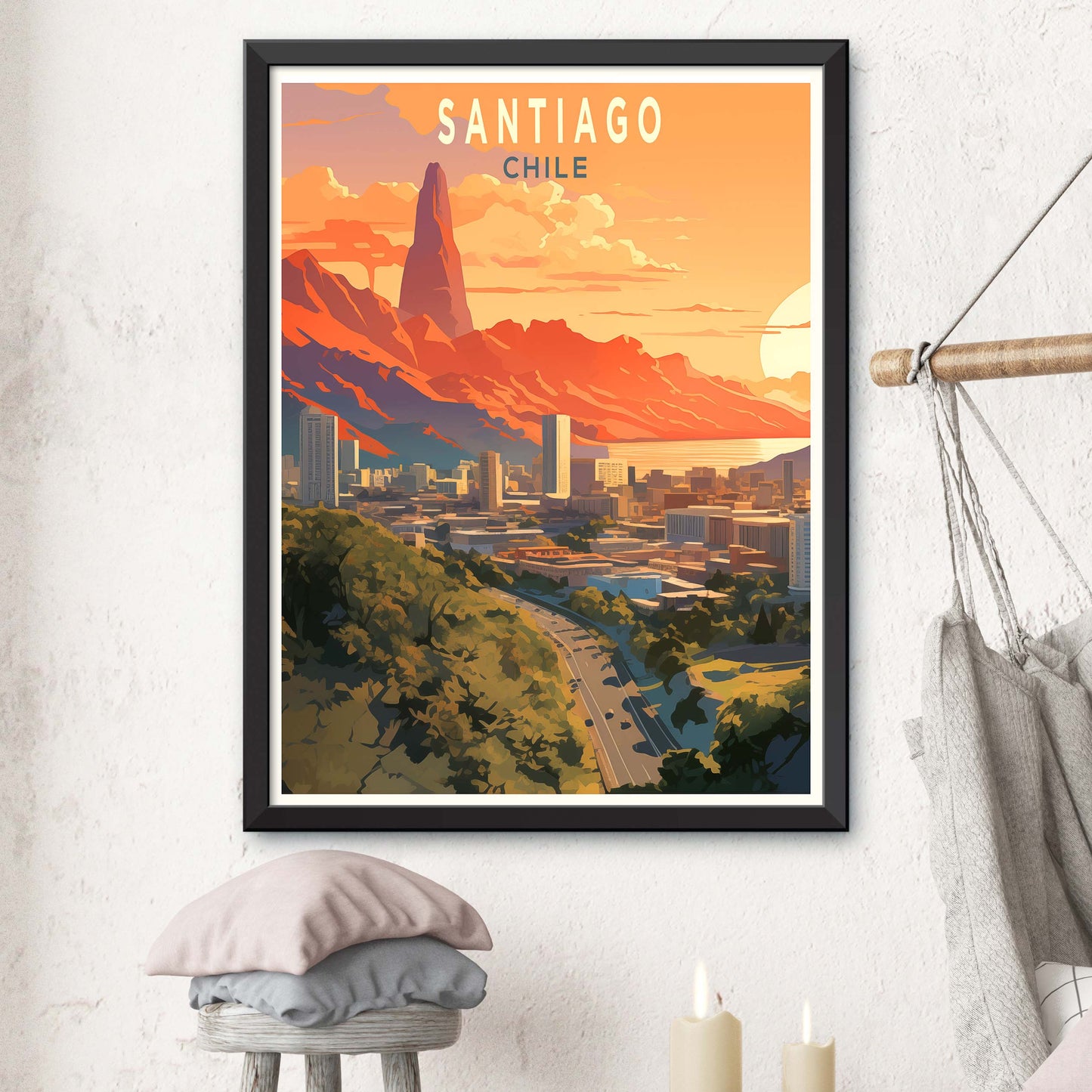 Santiago Travel Print