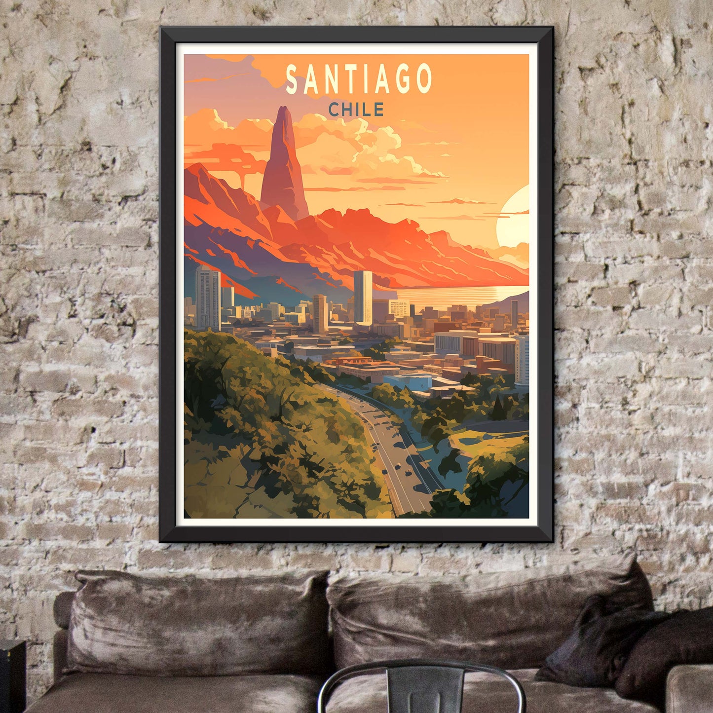 Santiago Travel Print