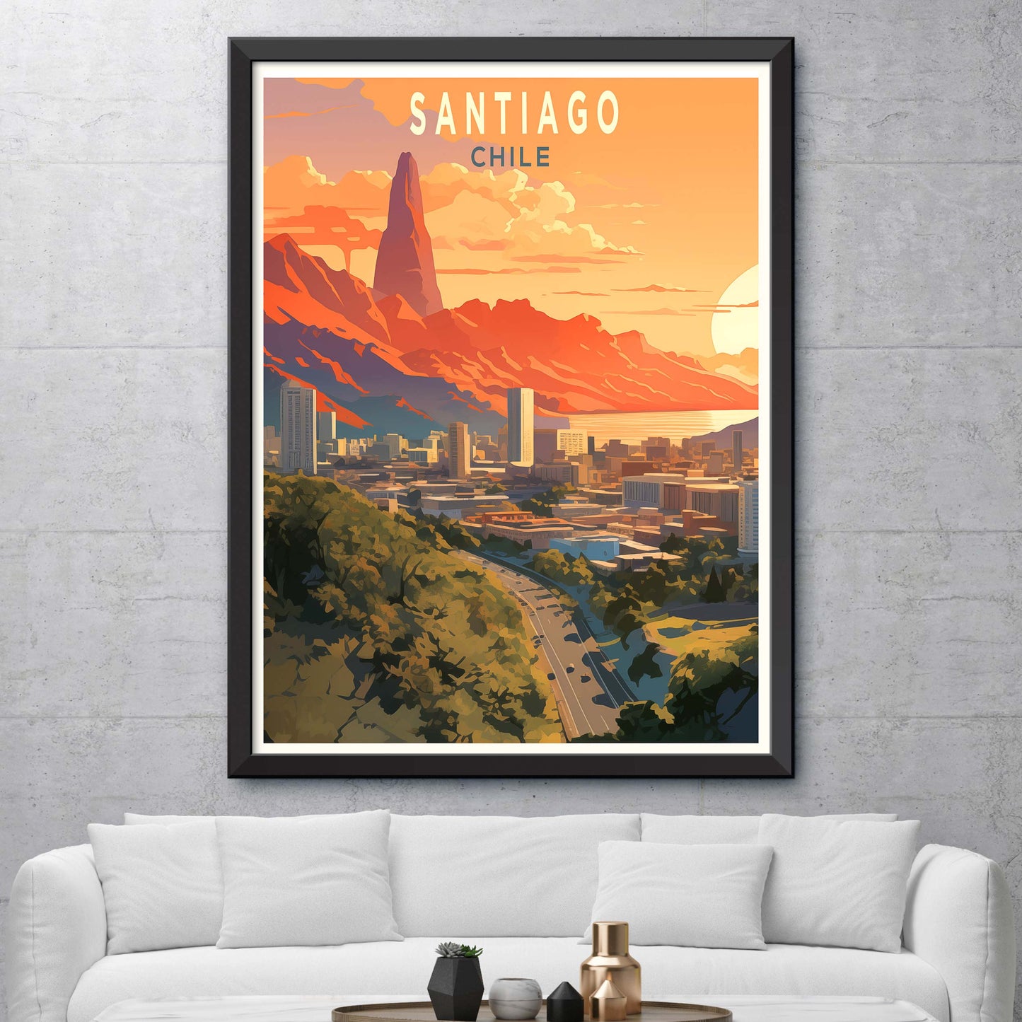 Santiago Travel Print