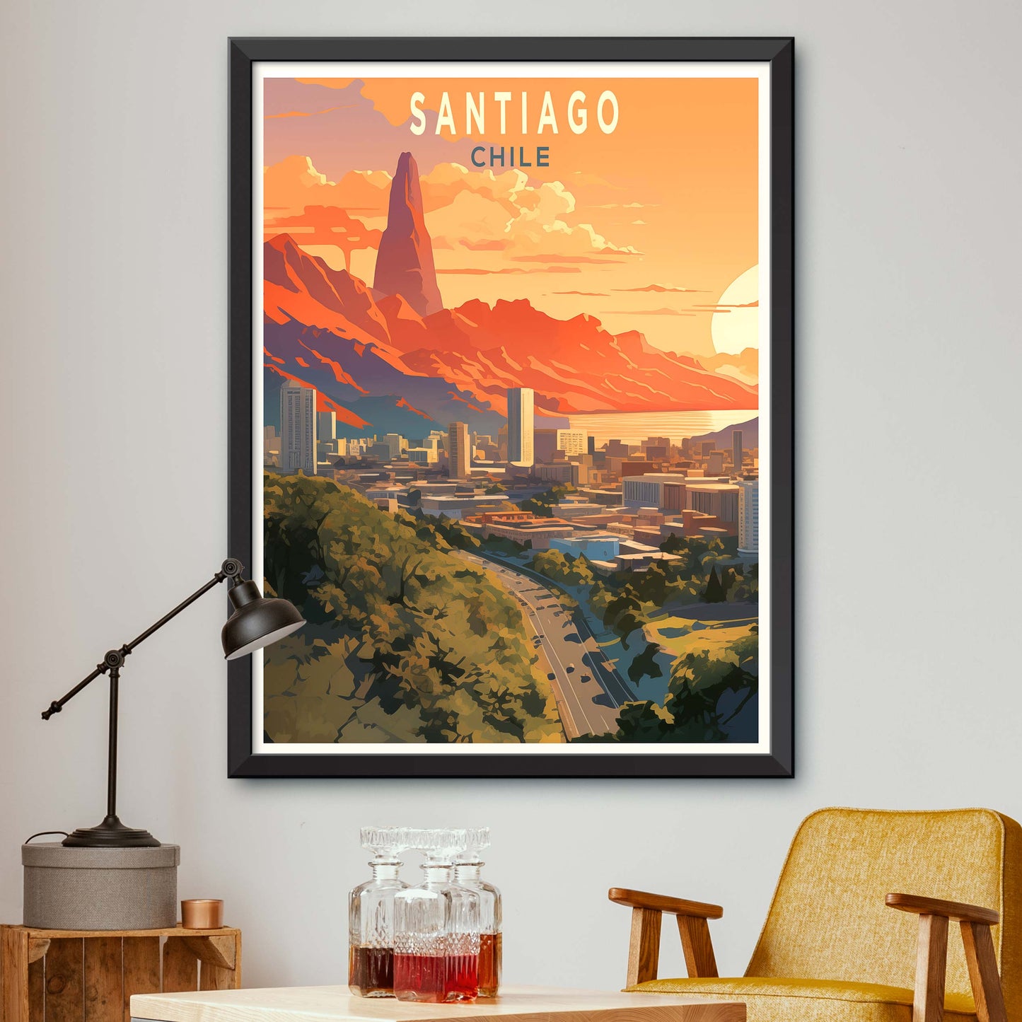 Santiago Travel Print