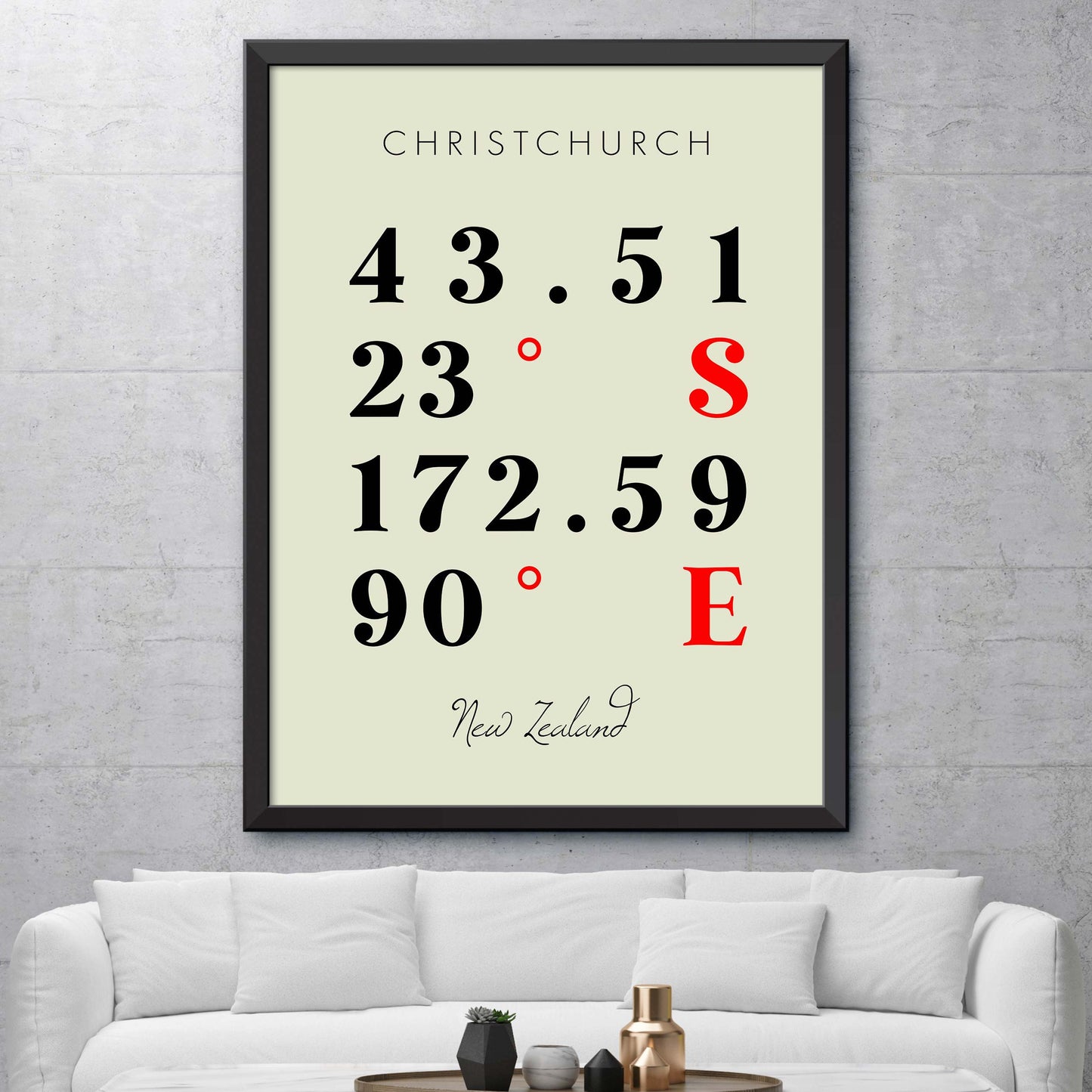 Christchurch Coordinate Map