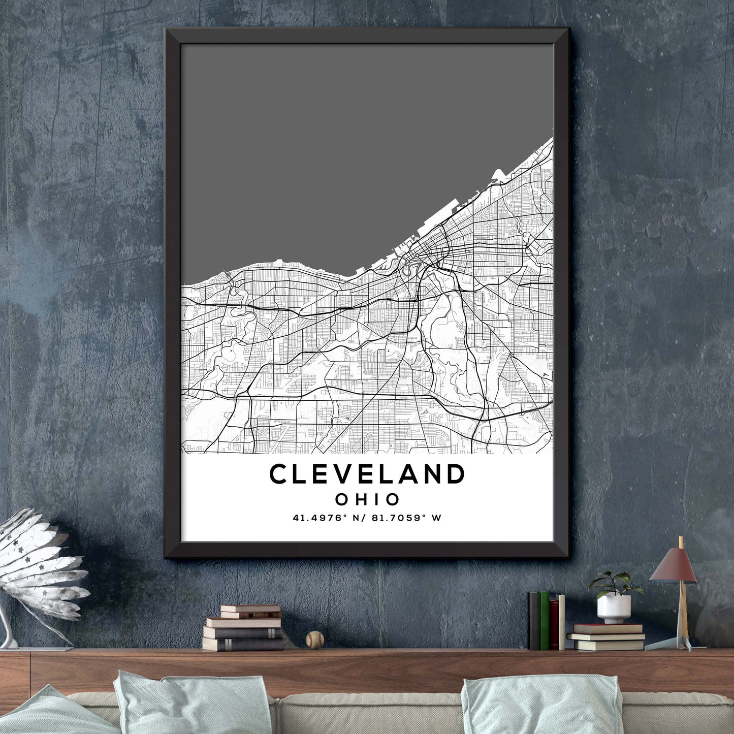 Cleveland,Ohio Map Print