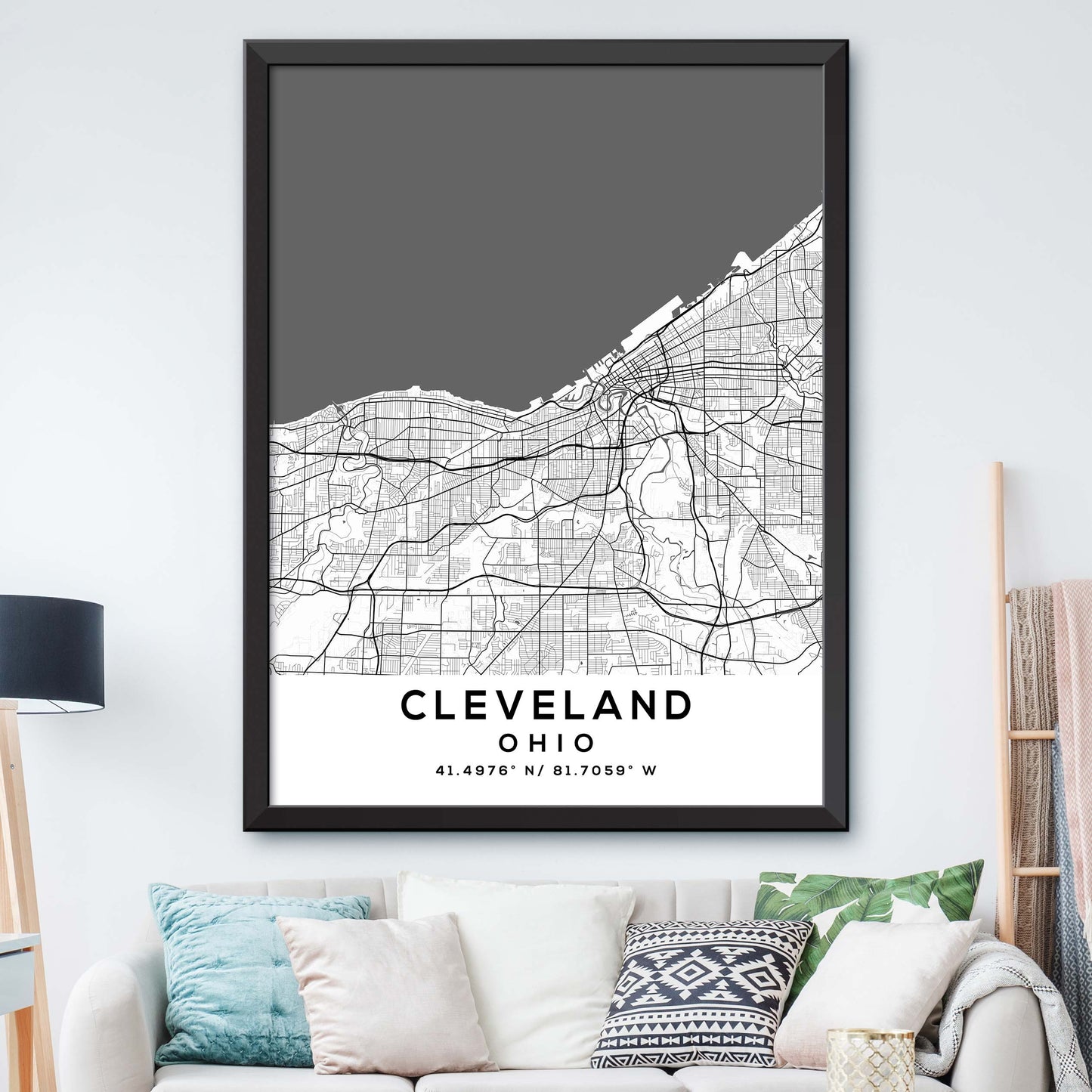 Cleveland,Ohio Map Print