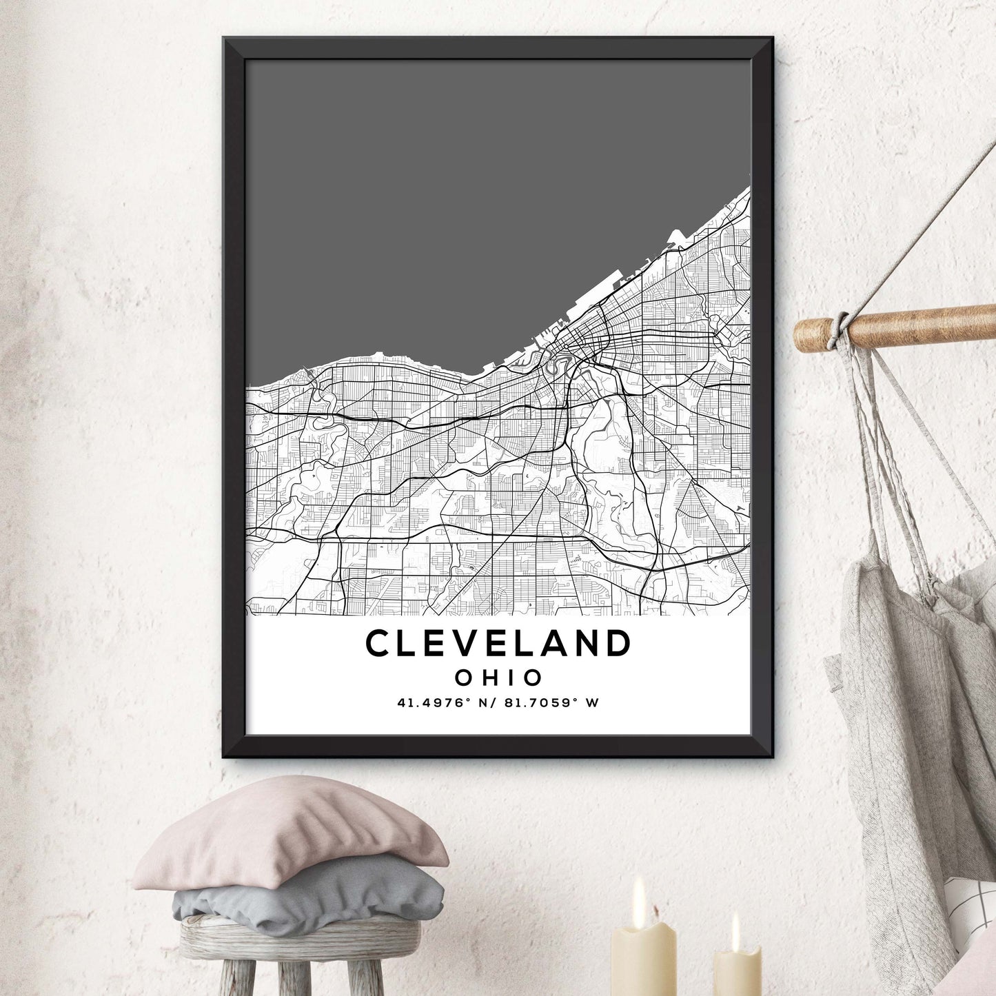 Cleveland,Ohio Map Print