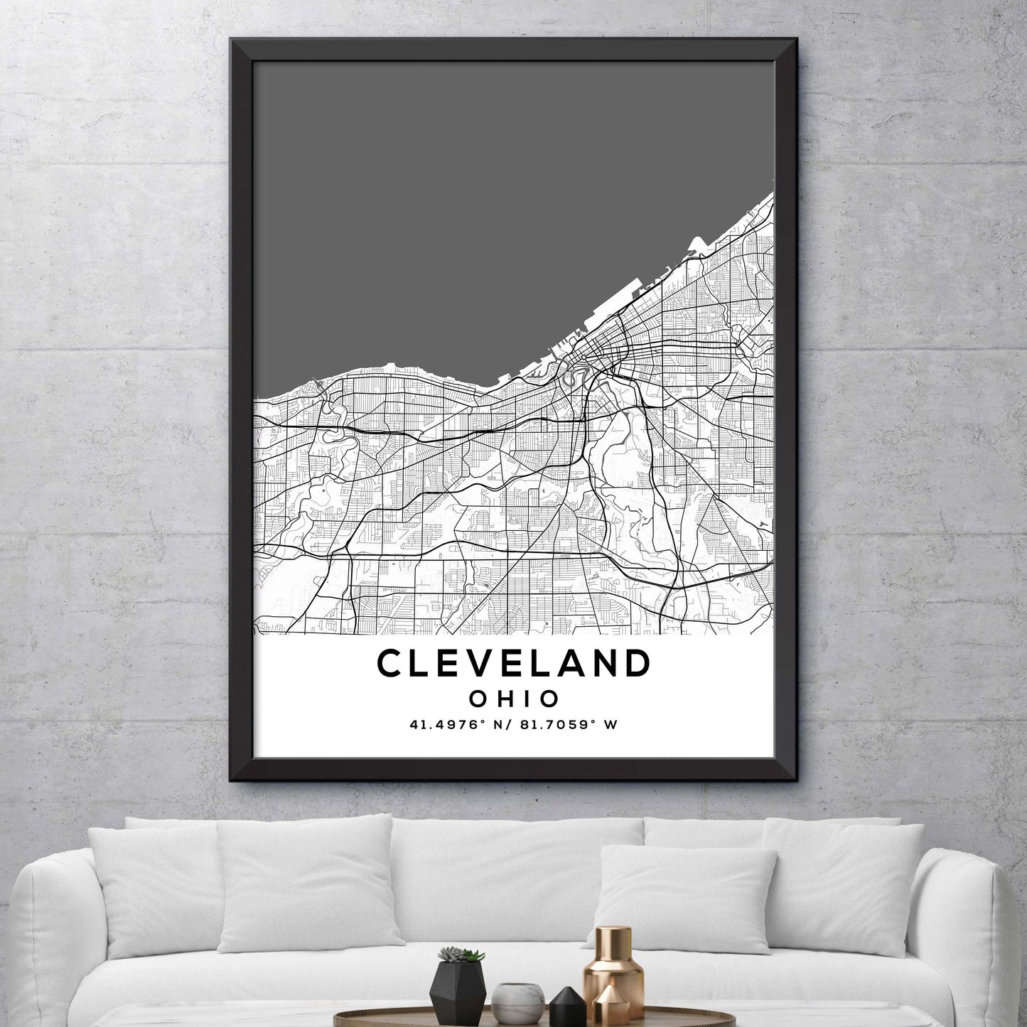 Cleveland,Ohio Map Print