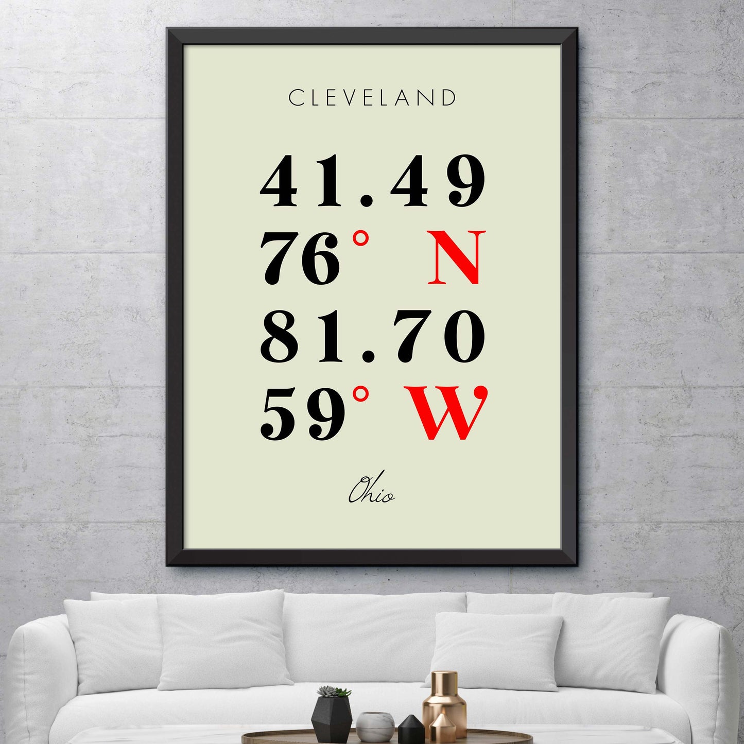 Cleveland Coordinate Map