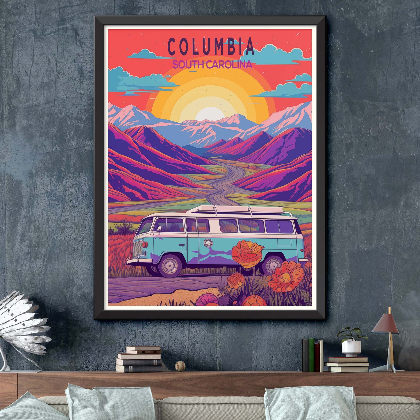 Columbia Poster Print, Columbia Wall Decor, South Carolina Wall Art,