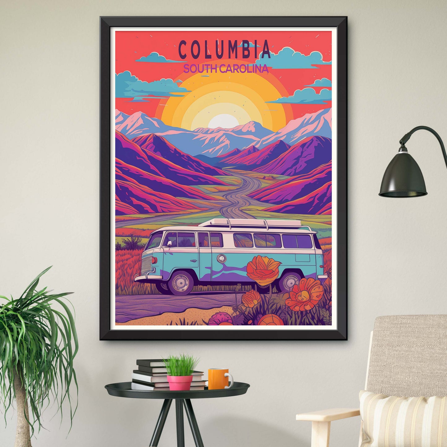 Columbia Poster Print, Columbia Wall Decor, South Carolina Wall Art,