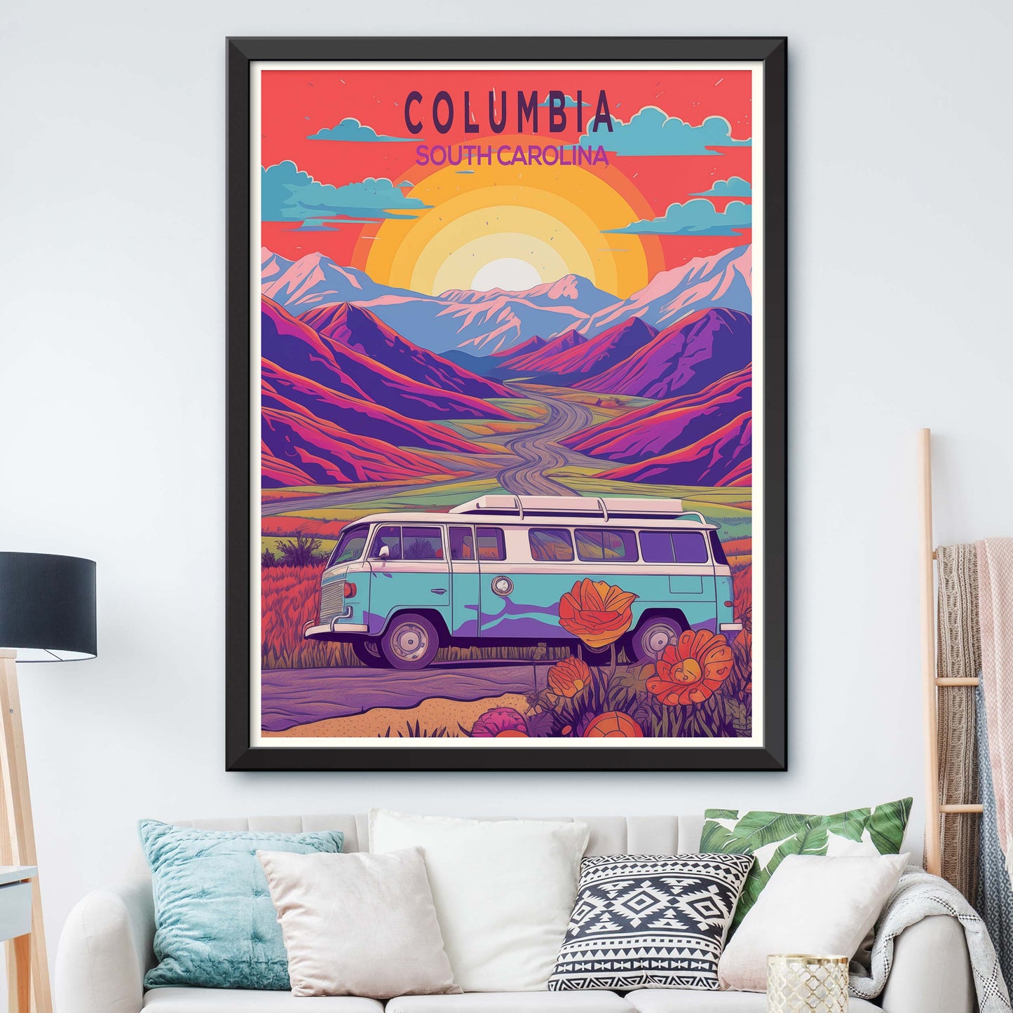 Columbia Poster Print, Columbia Wall Decor, South Carolina Wall Art,